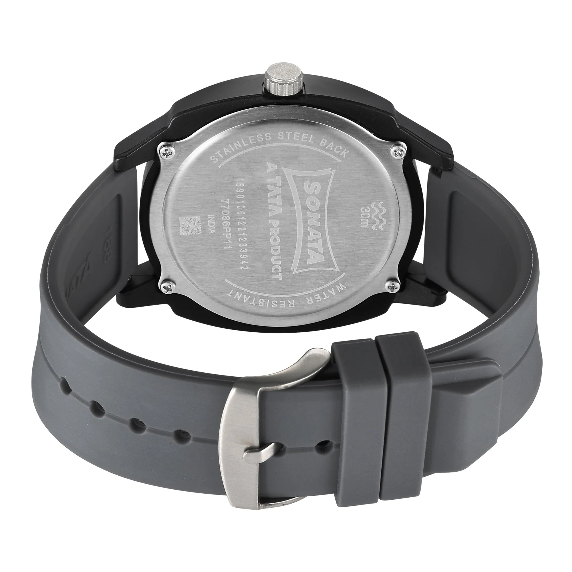 Camo Multicoloured Dial Plastic Strap Watch for Men - Image 4