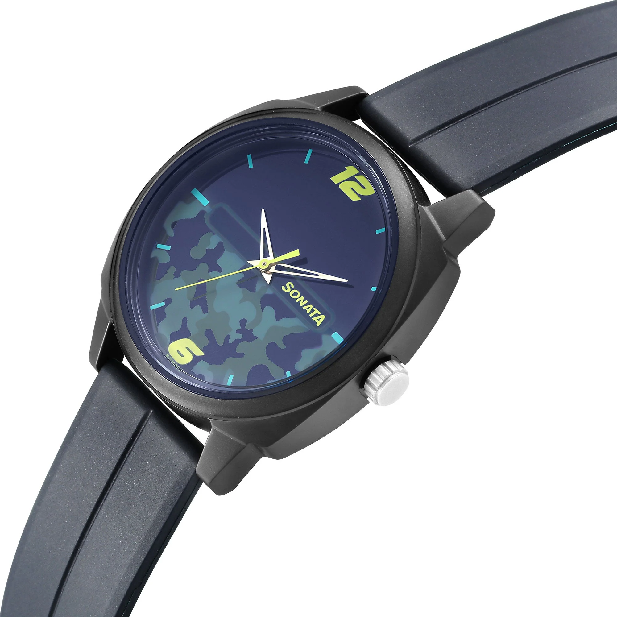 Camo Multicoloured Dial Plastic Strap Watch for Men - Image 3