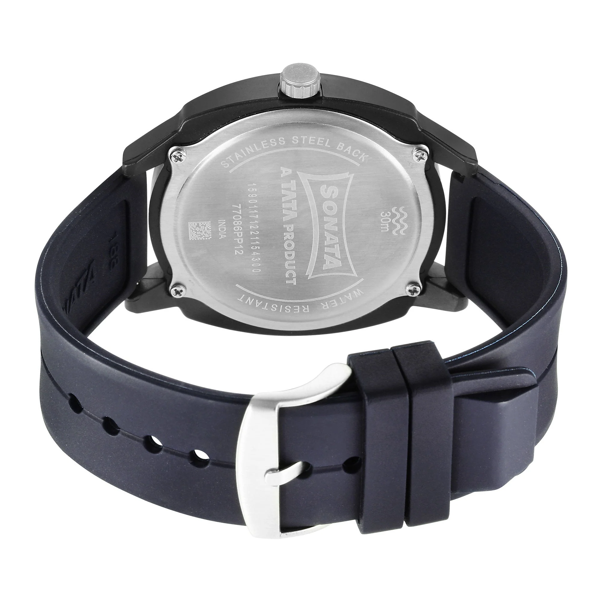 Camo Multicoloured Dial Plastic Strap Watch for Men - Image 4