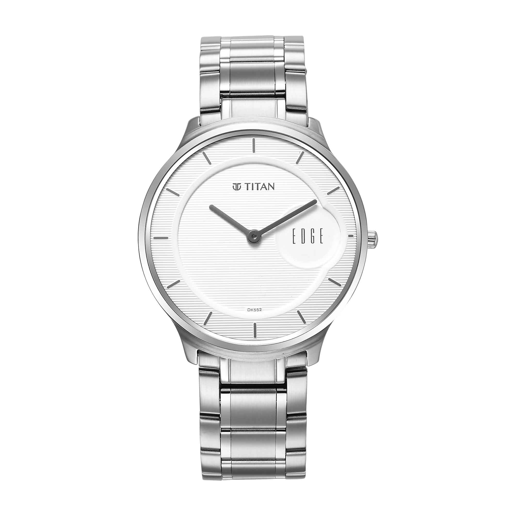 Edge Metal Silver Dial Stainless Steel Strap Watch for Men - Image 2