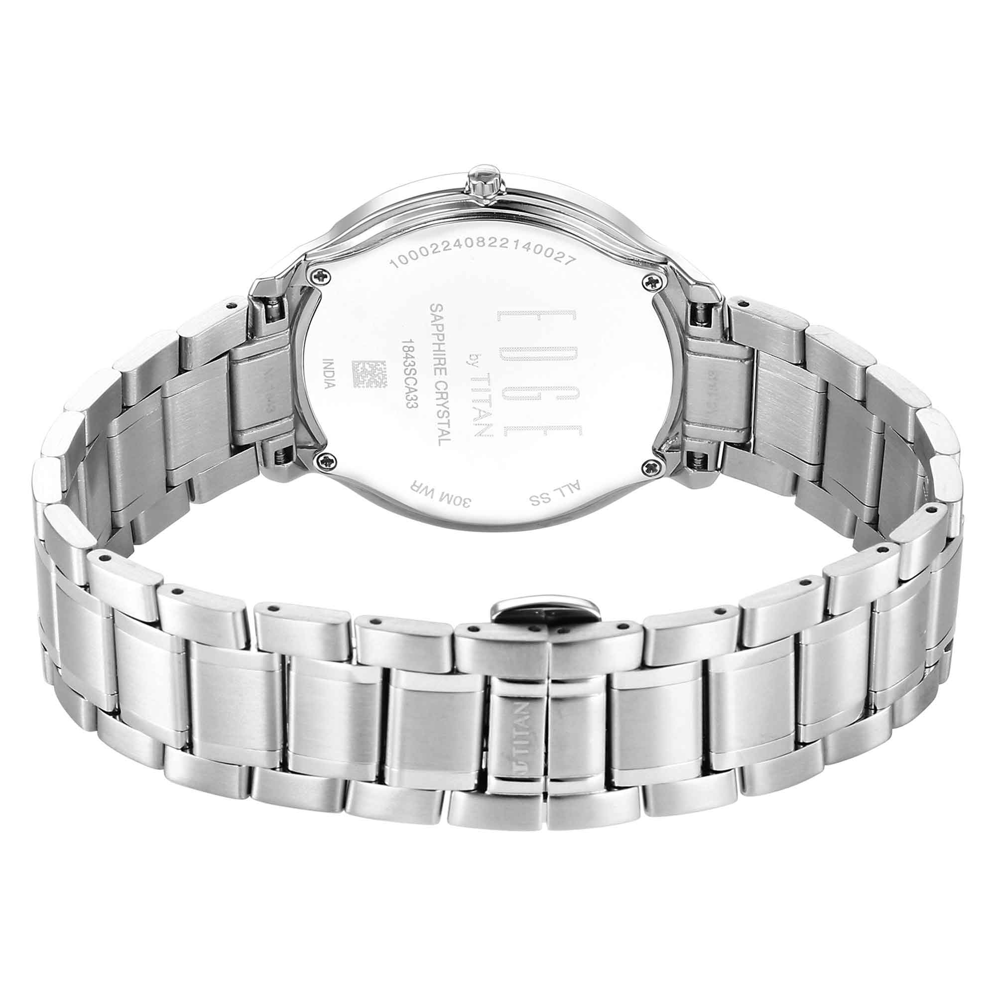 Edge Metal Silver Dial Stainless Steel Strap Watch for Men - Image 6