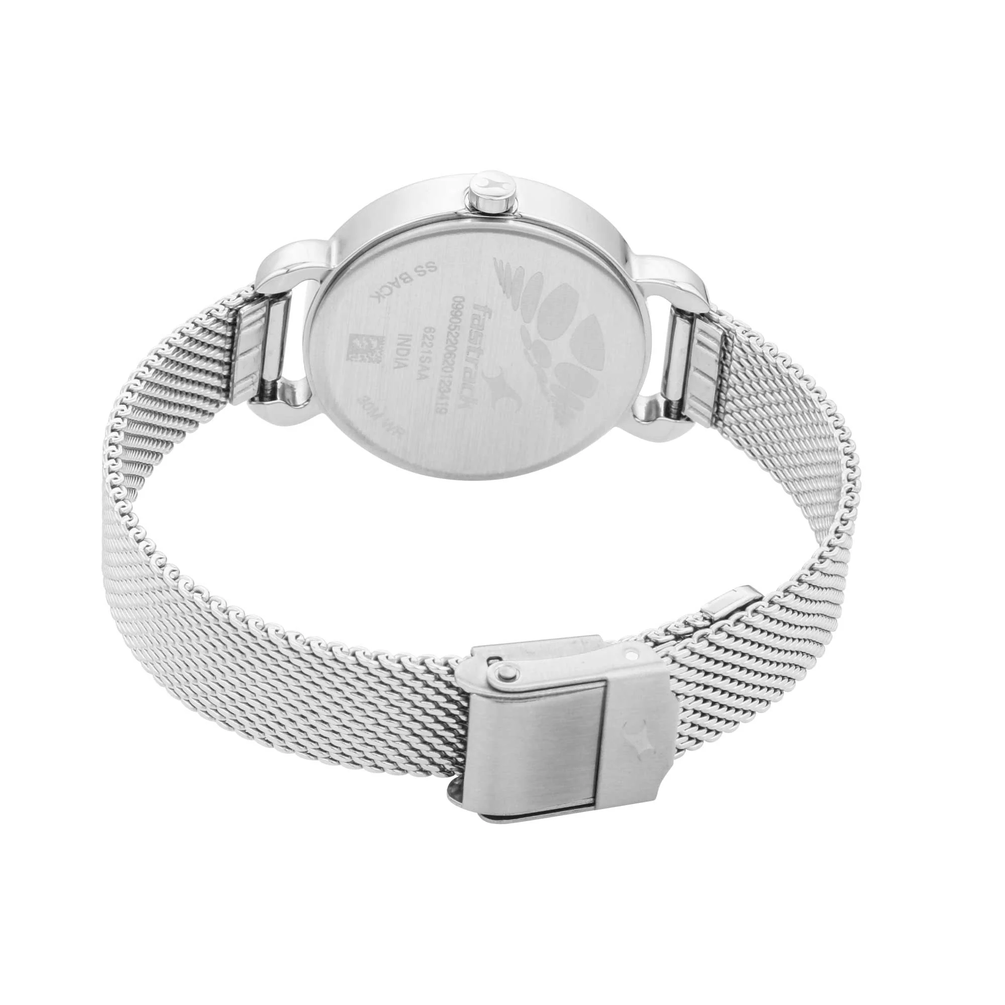 Fastrack Fastrack Animal Print Quartz Analog Silver Dial Stainless Steel Strap Watch for Girls - Image 5