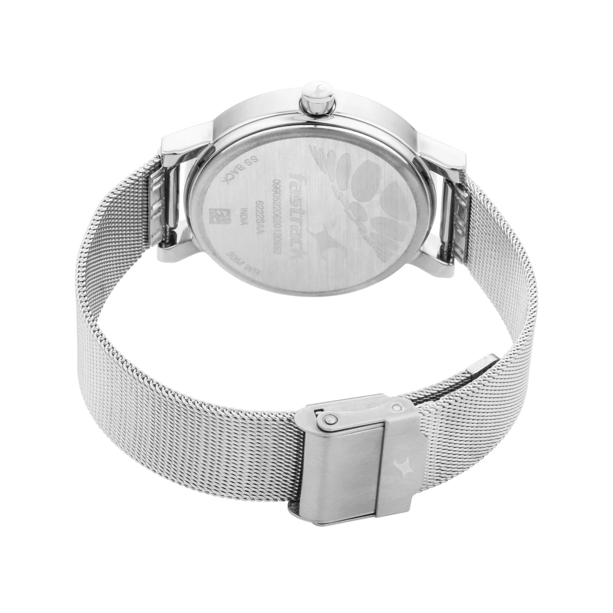 Fastrack Fastrack Animal Print Quartz Analog with Date Bicolour Dial Stainless Steel Strap Watch for Girls - Image 5