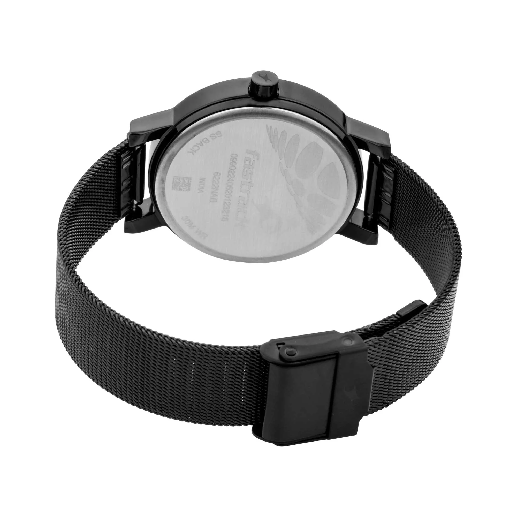 Fastrack Fastrack Animal Print Quartz Analog with Date Black Dial Stainless Steel Strap Watch for Girls - Image 5