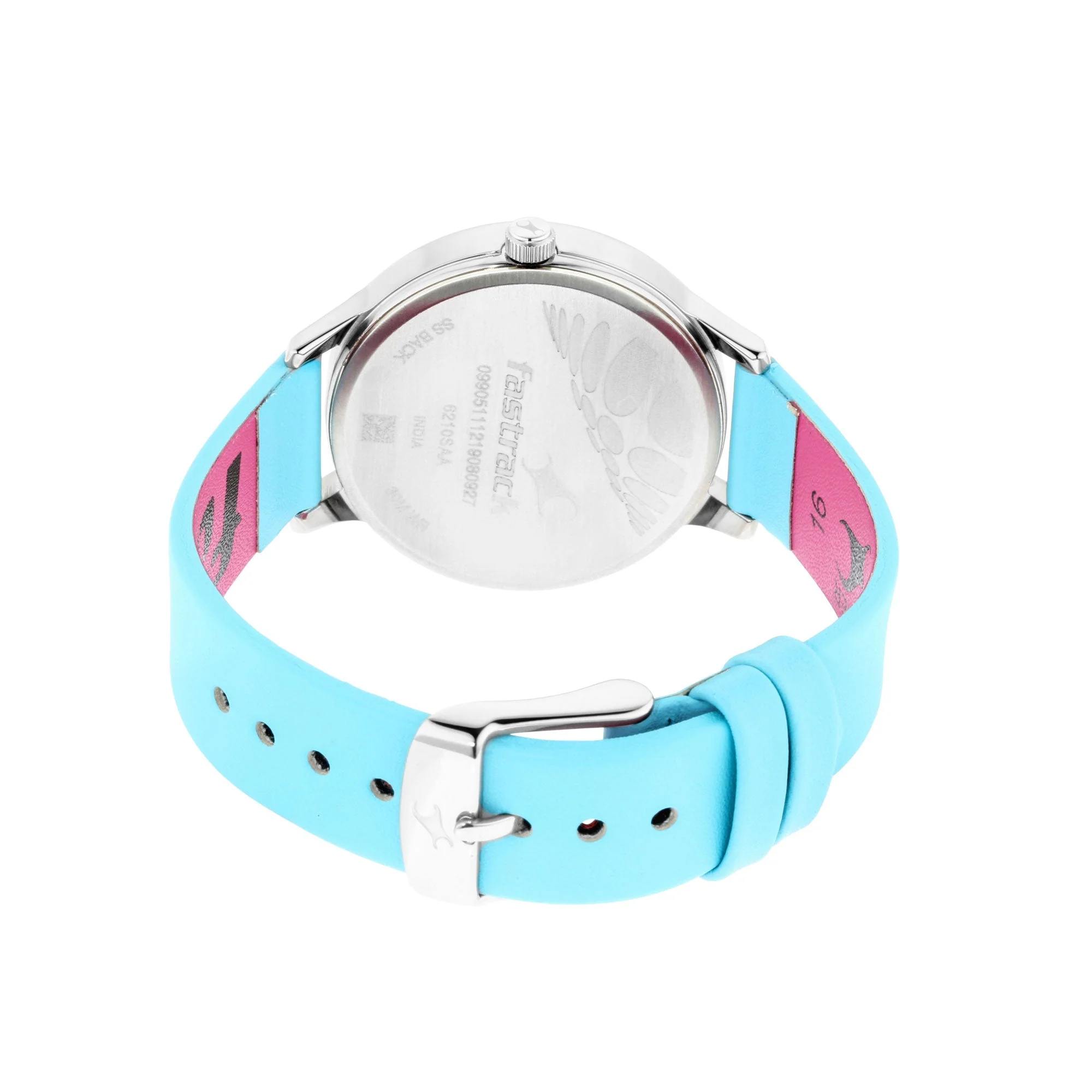 Fastrack Fastrack Fit Outs Quartz Analog with Date Multicoloured Dial Leather Strap Watch for Girls - Image 4