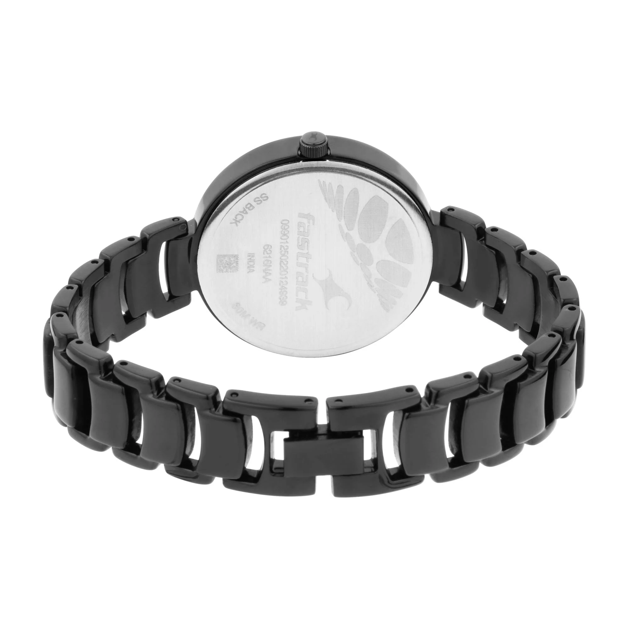 Fastrack Fastrack Ruffles Quartz Analog with Date Black Dial Stainless Steel Strap Watch for Girls - Image 5
