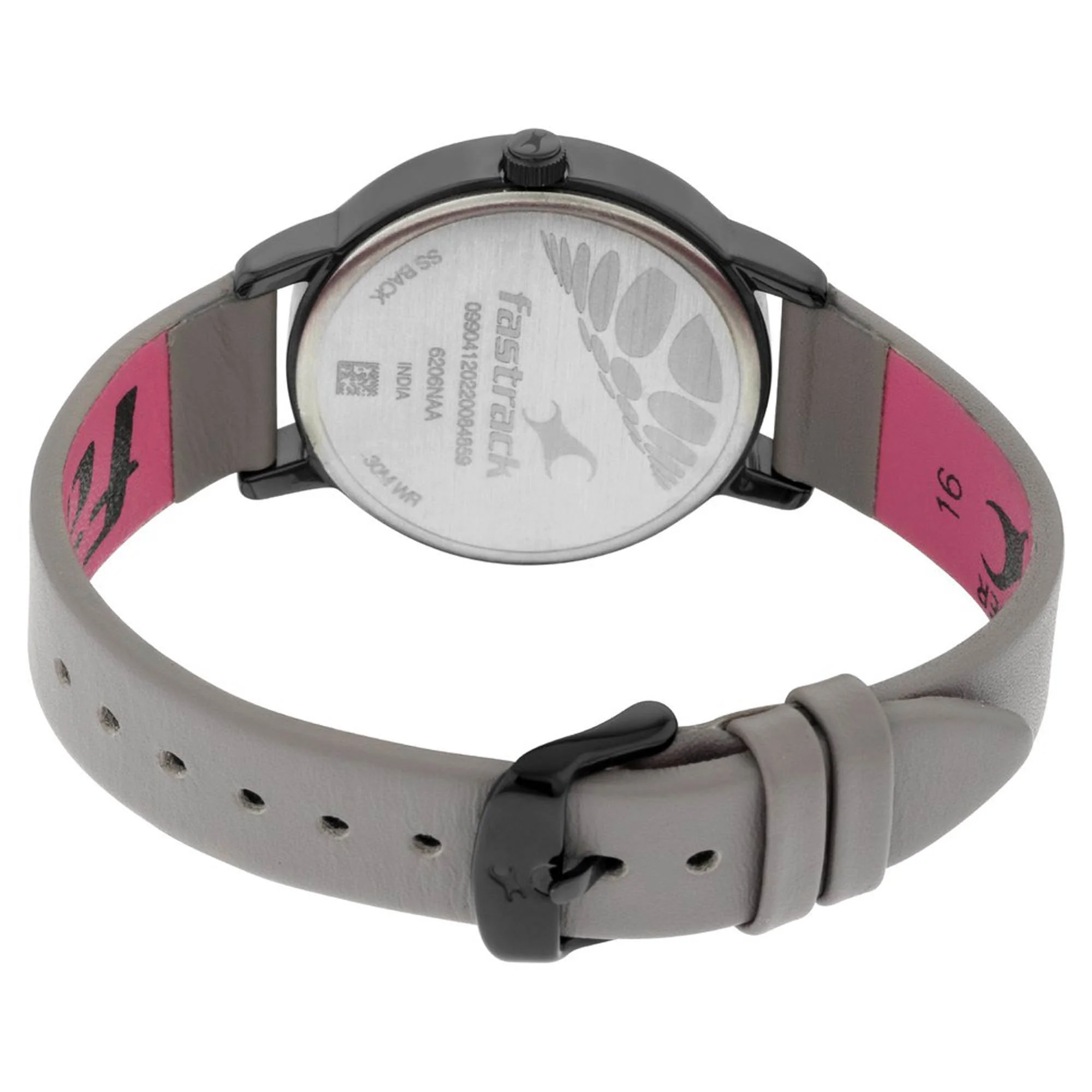 Fastrack Fastrack Ruffles Quartz Analog with Date Grey Dial Leather Strap Watch for Girls - Image 5