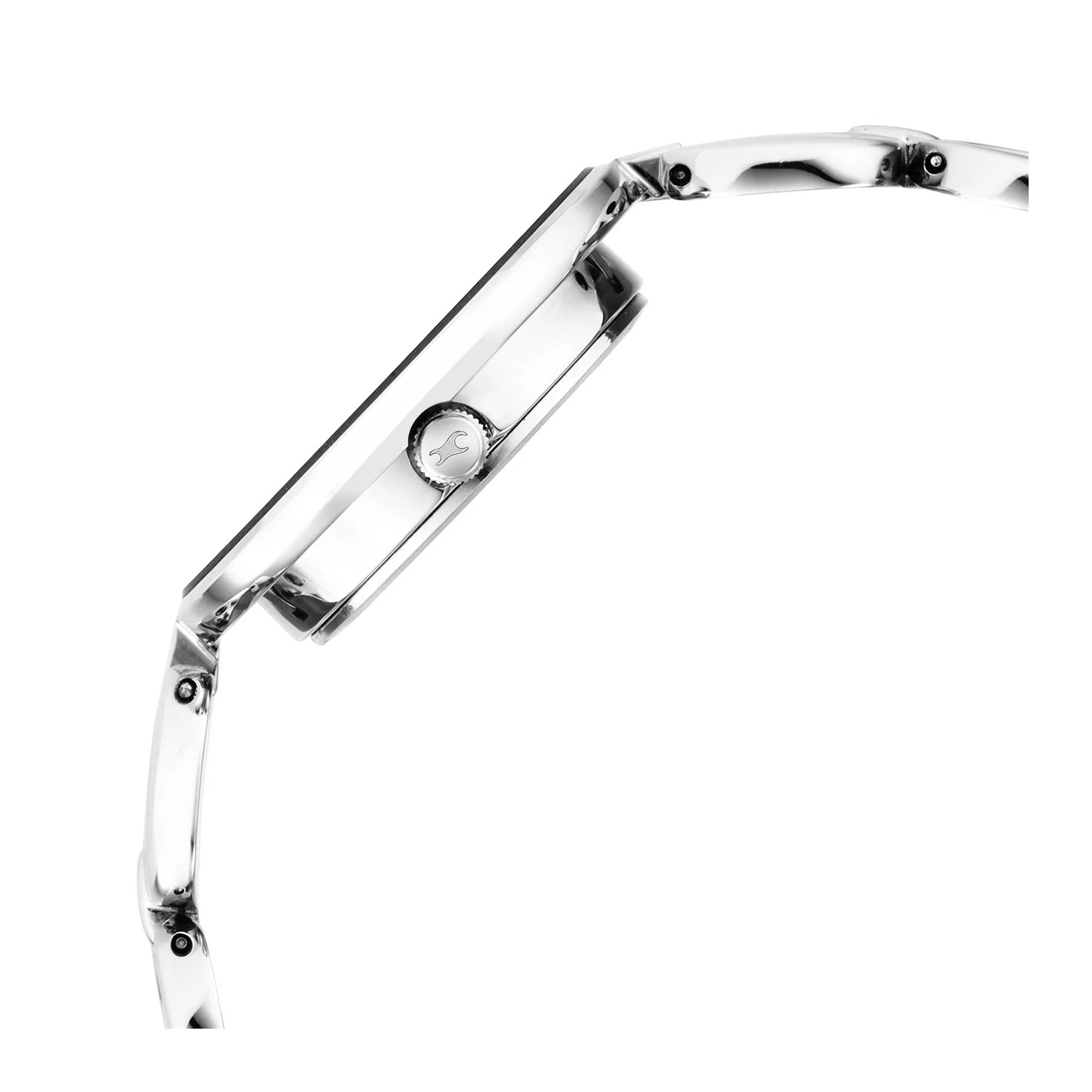 Fastrack Glitch Quartz Analog Silver Dial Metal Strap Watch for Girls - Image 4