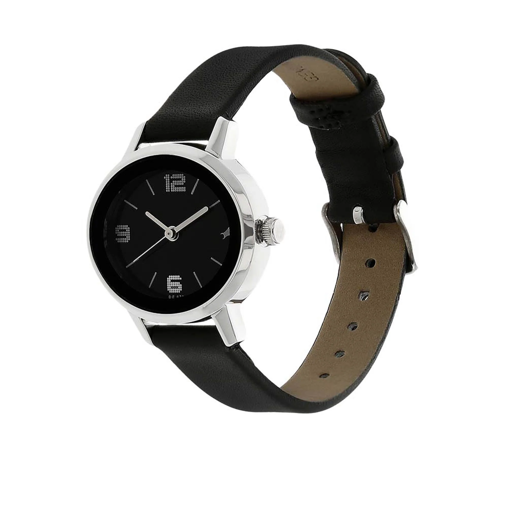 Fastrack Quartz Analog Black Dial Leather Strap Watch for Girls - Image 2