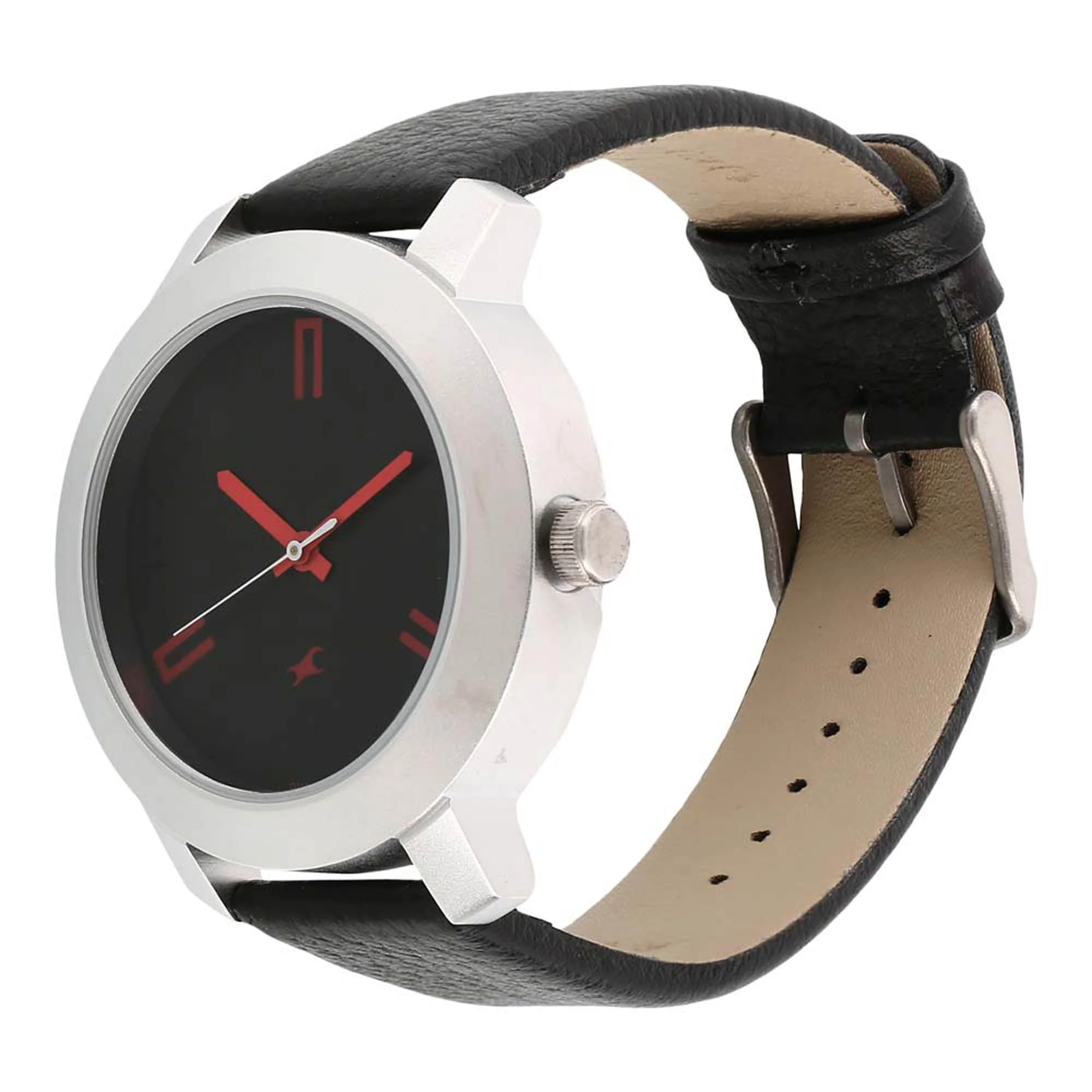 Fastrack Quartz Analog Black Dial Leather Strap Watch for Guys - Image 2