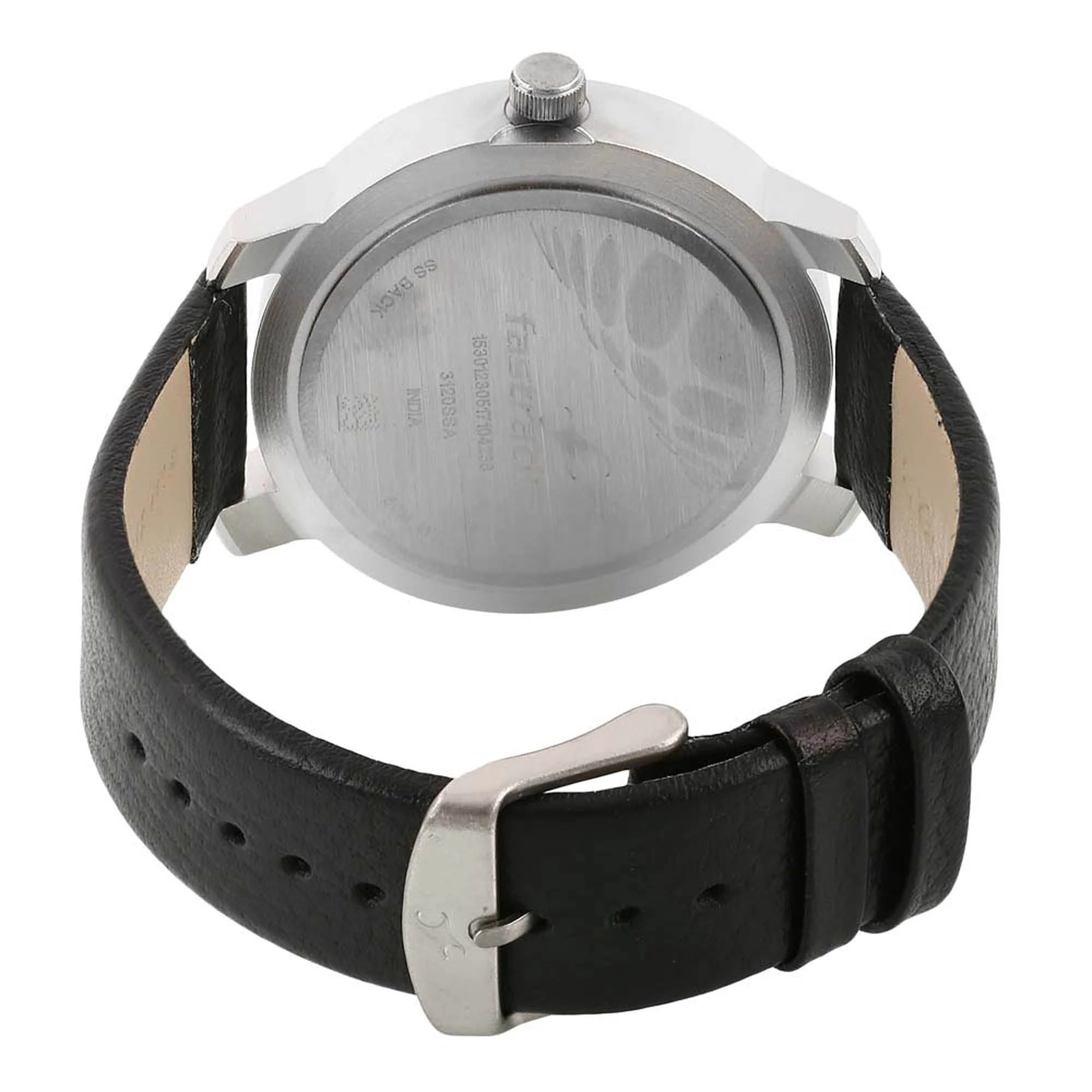 Fastrack Quartz Analog Black Dial Leather Strap Watch for Guys - Image 4