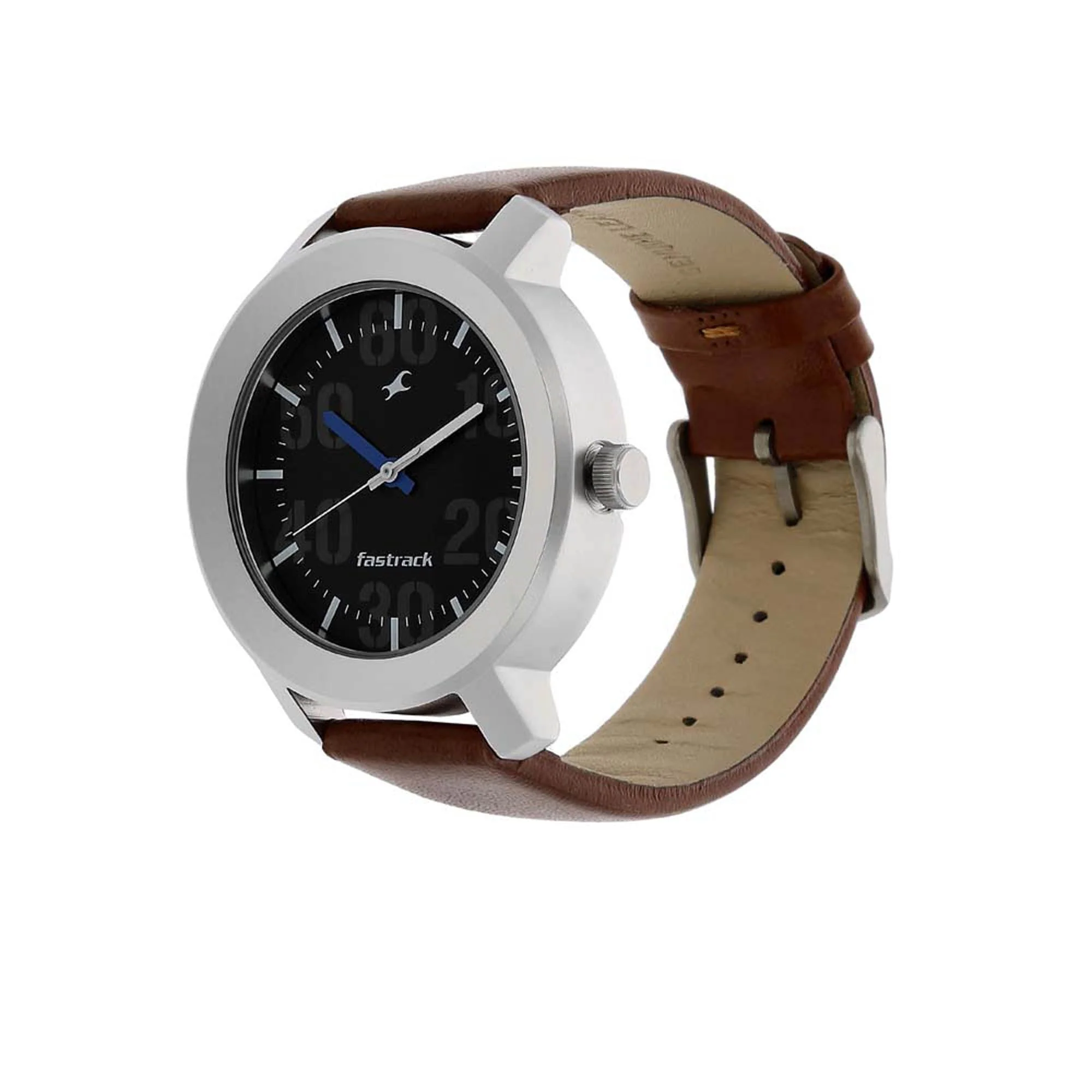 Fastrack Quartz Analog Black Dial Leather Strap Watch for Guys - Image 2