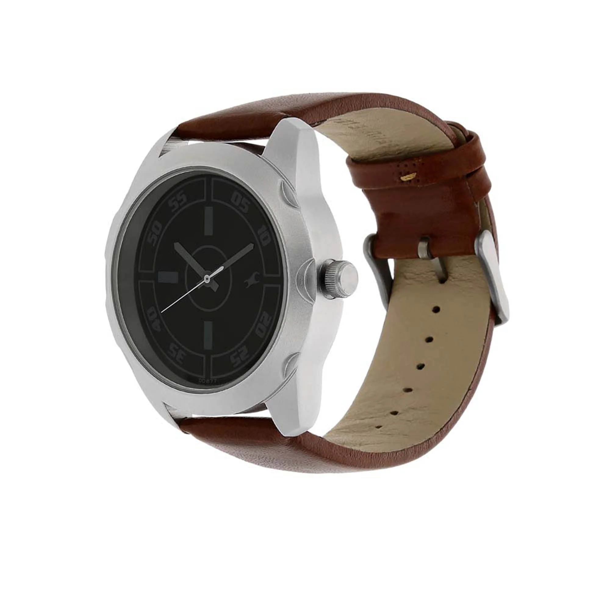 Fastrack Quartz Analog Black Dial Leather Strap Watch for Guys - Image 2