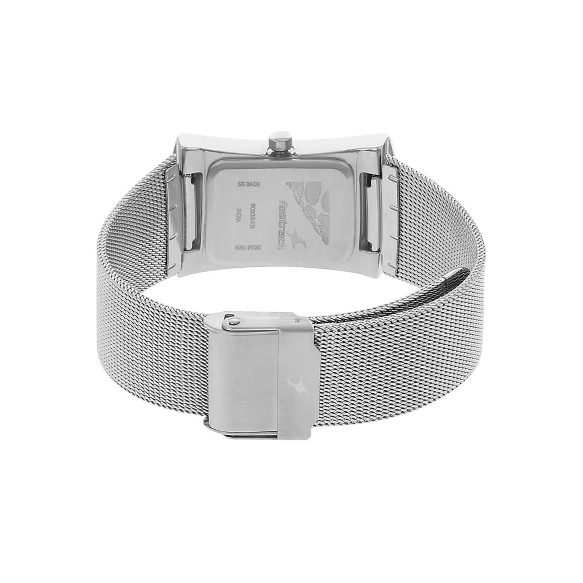 Fastrack Quartz Analog Black Dial Metal Strap Watch for Girls - Image 4