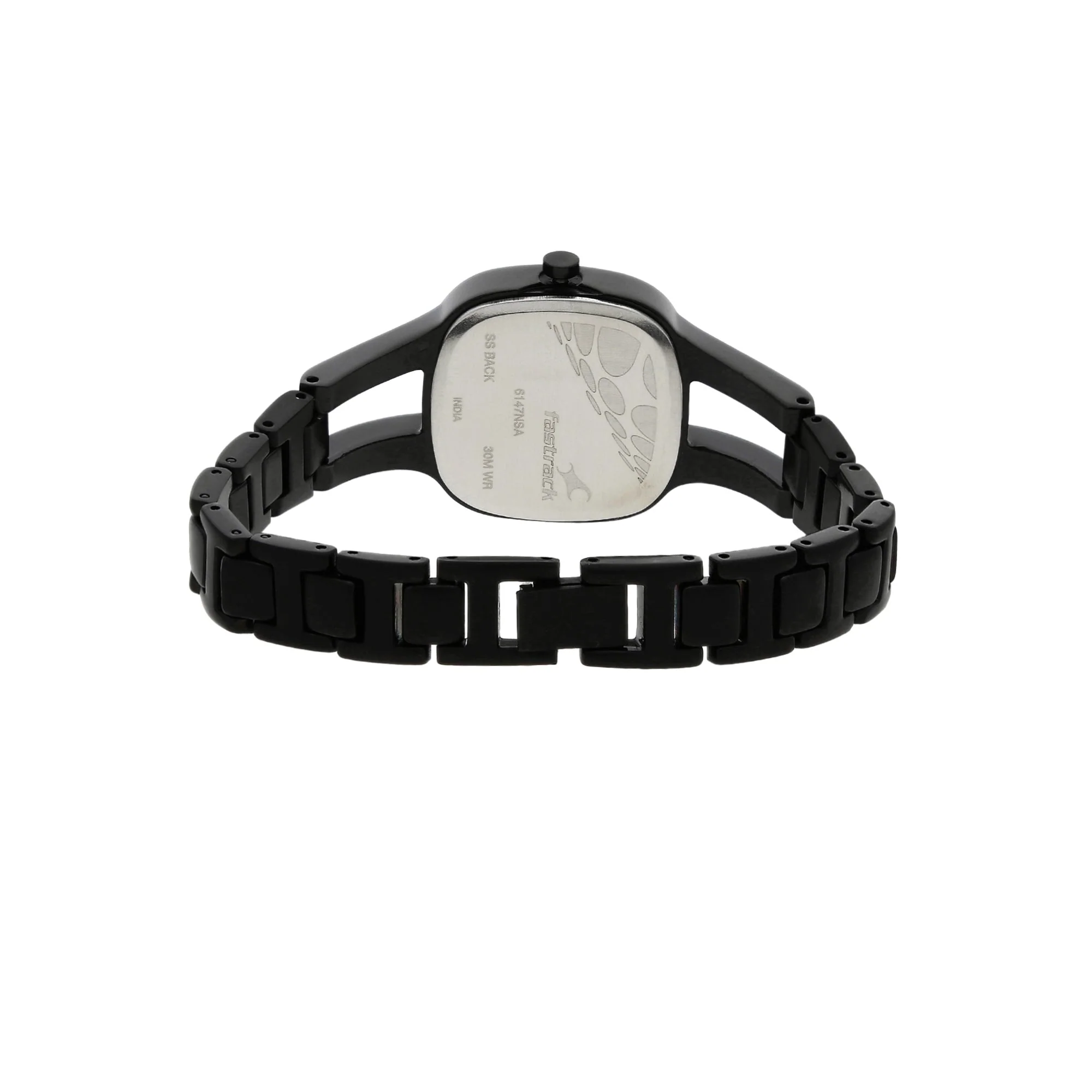 Fastrack Quartz Analog Black Dial Metal Strap Watch for Girls - Image 4