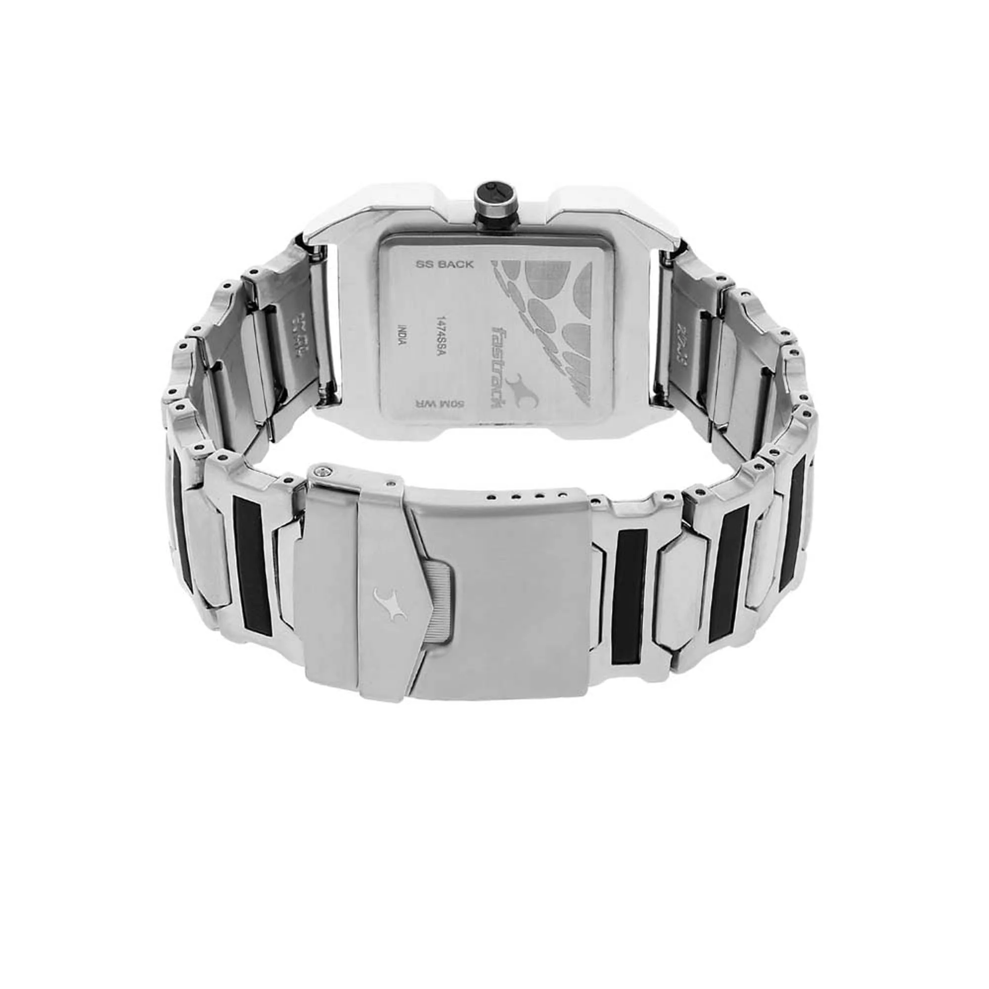 Fastrack Quartz Analog Black Dial Stainless Steel Strap Watch for Guys - Image 4