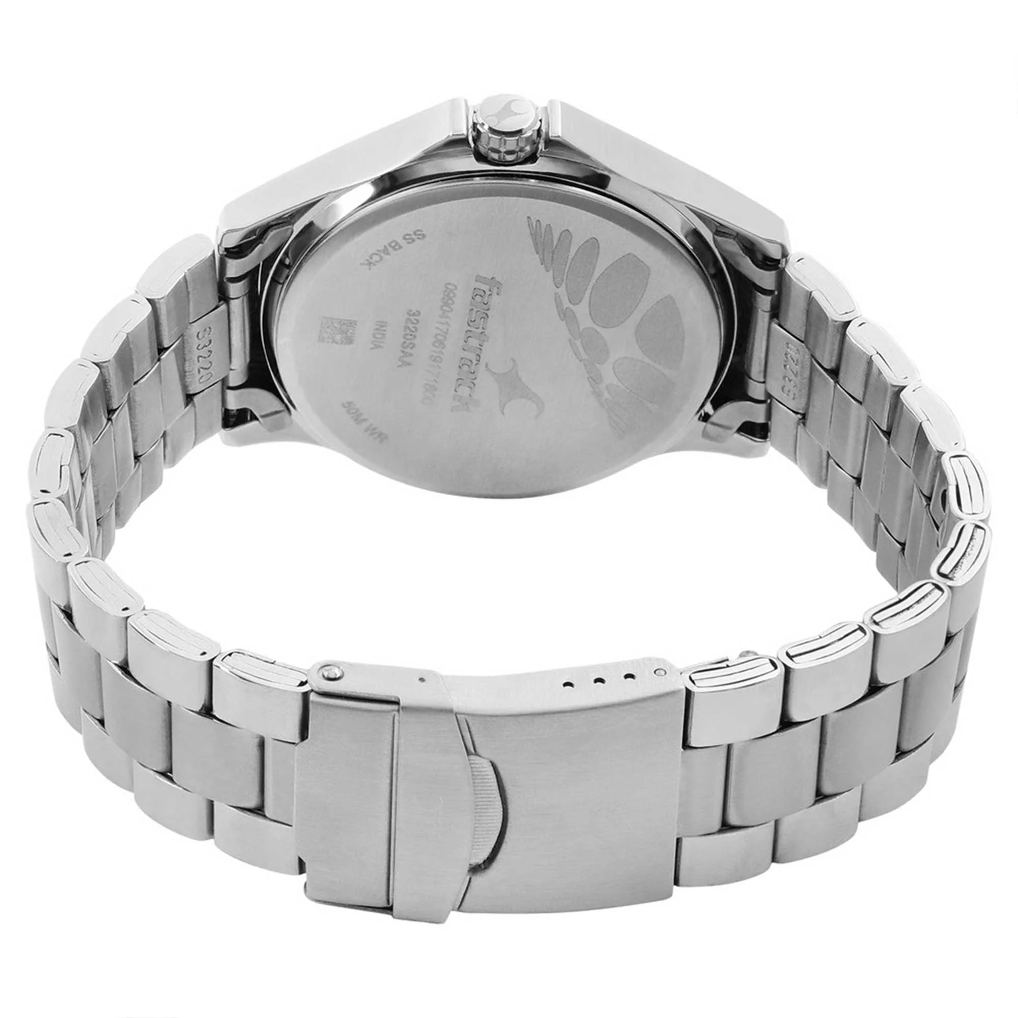 Fastrack Quartz Analog Black Dial Stainless Steel Strap Watch for Guys - Image 4
