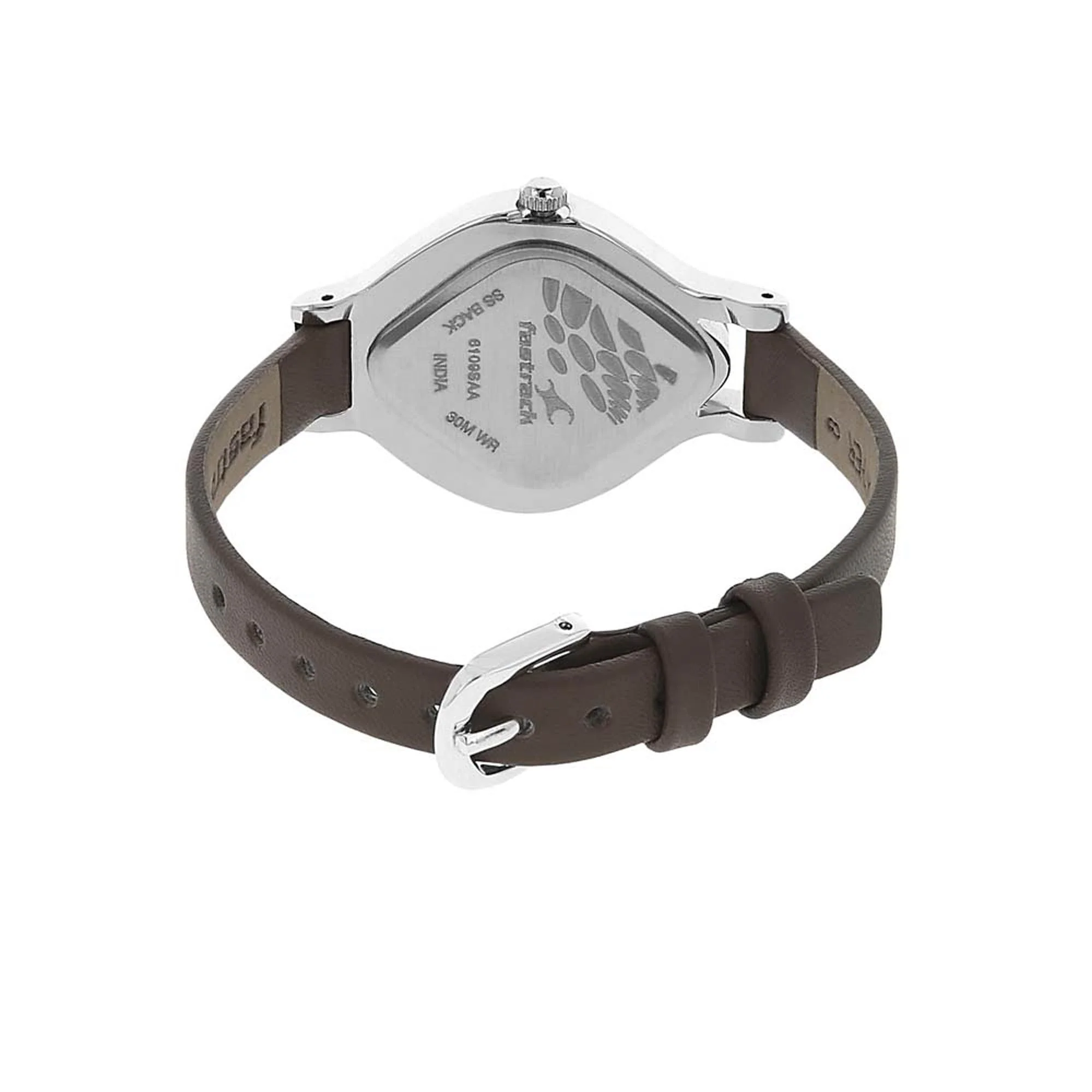 Fastrack Quartz Analog Brown Dial Leather Strap Watch for Girls - Image 4