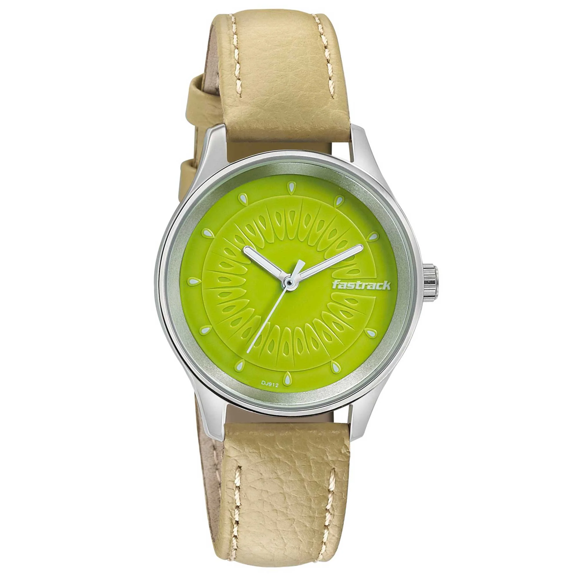 Fastrack Quartz Analog Green Dial Leather Strap Watch for Girls - Image 2