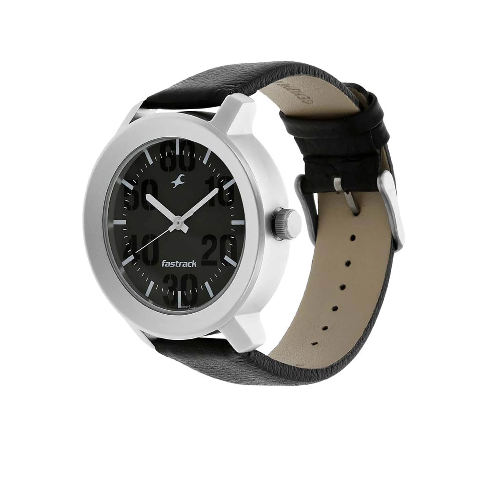 Fastrack Quartz Analog Grey Dial Leather Strap Watch for Guys - Image 2
