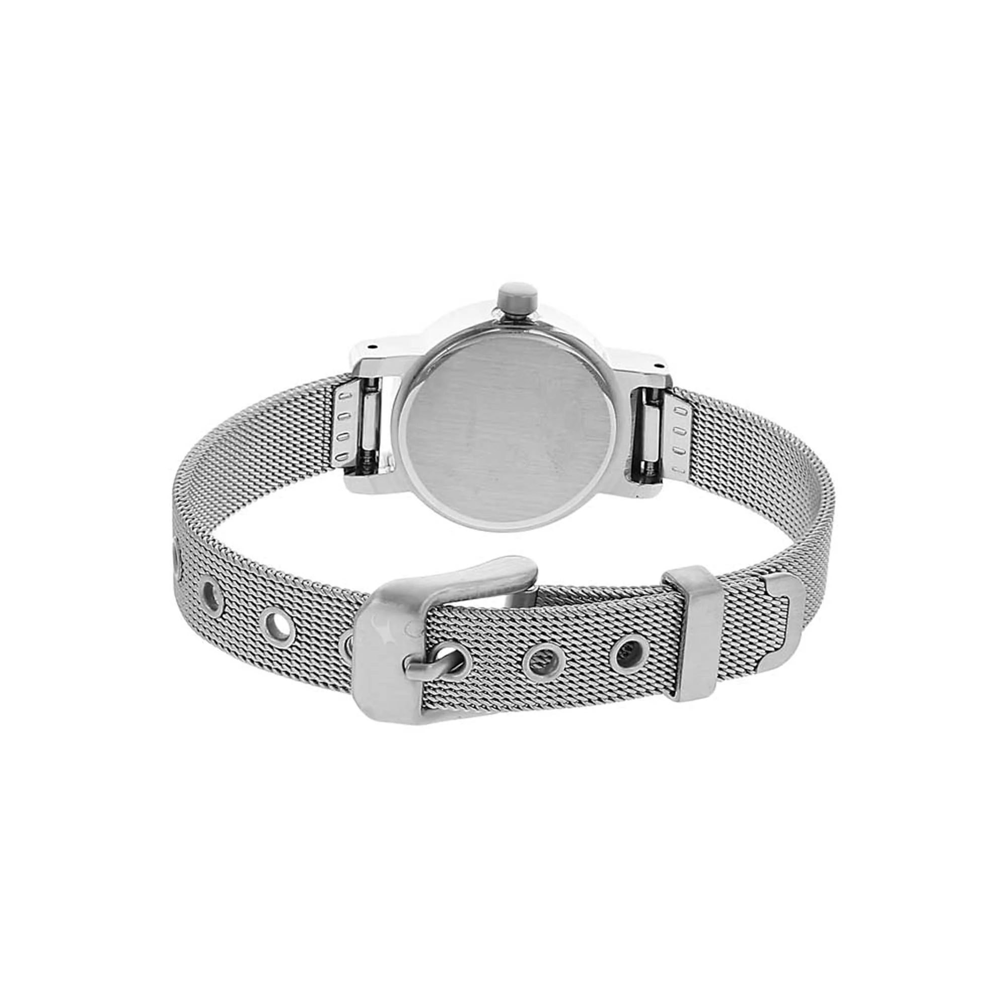 Fastrack Quartz Analog Silver Dial Metal Strap Watch for Girls - Image 4