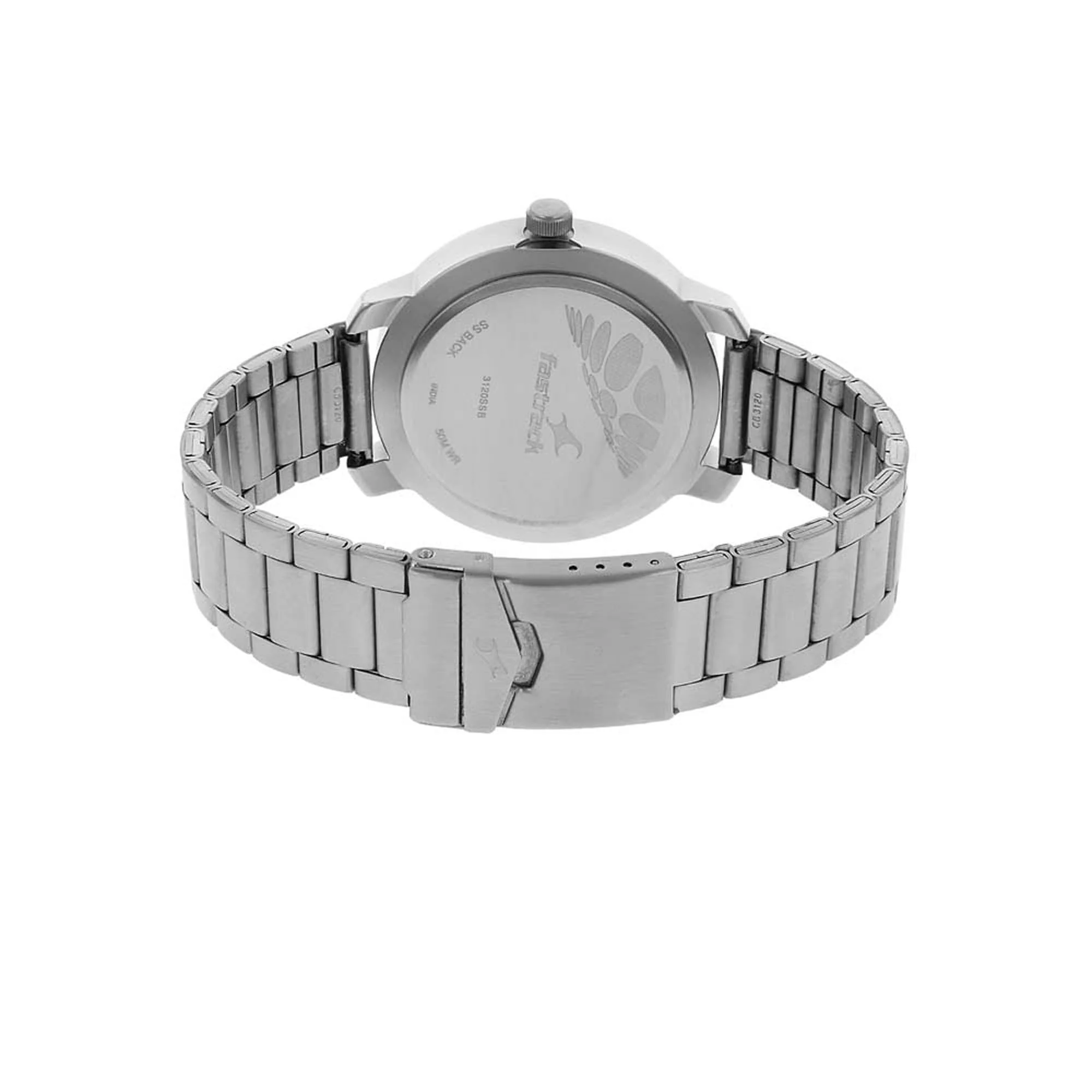 Fastrack Quartz Analog Silver Dial Stainless Steel Strap Watch for Guys - Image 4