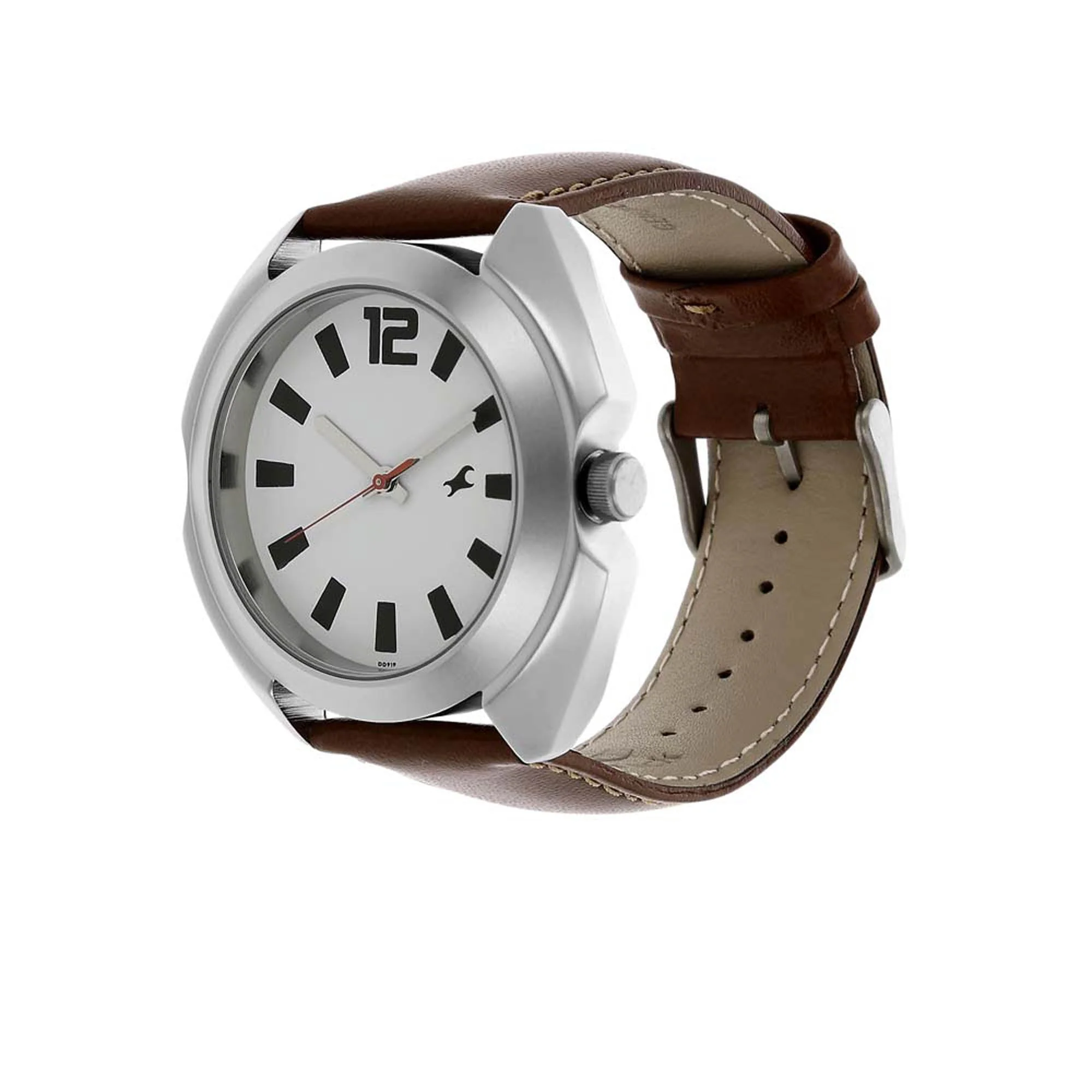 Fastrack Quartz Analog White Dial Leather Strap Watch for Guys - Image 2