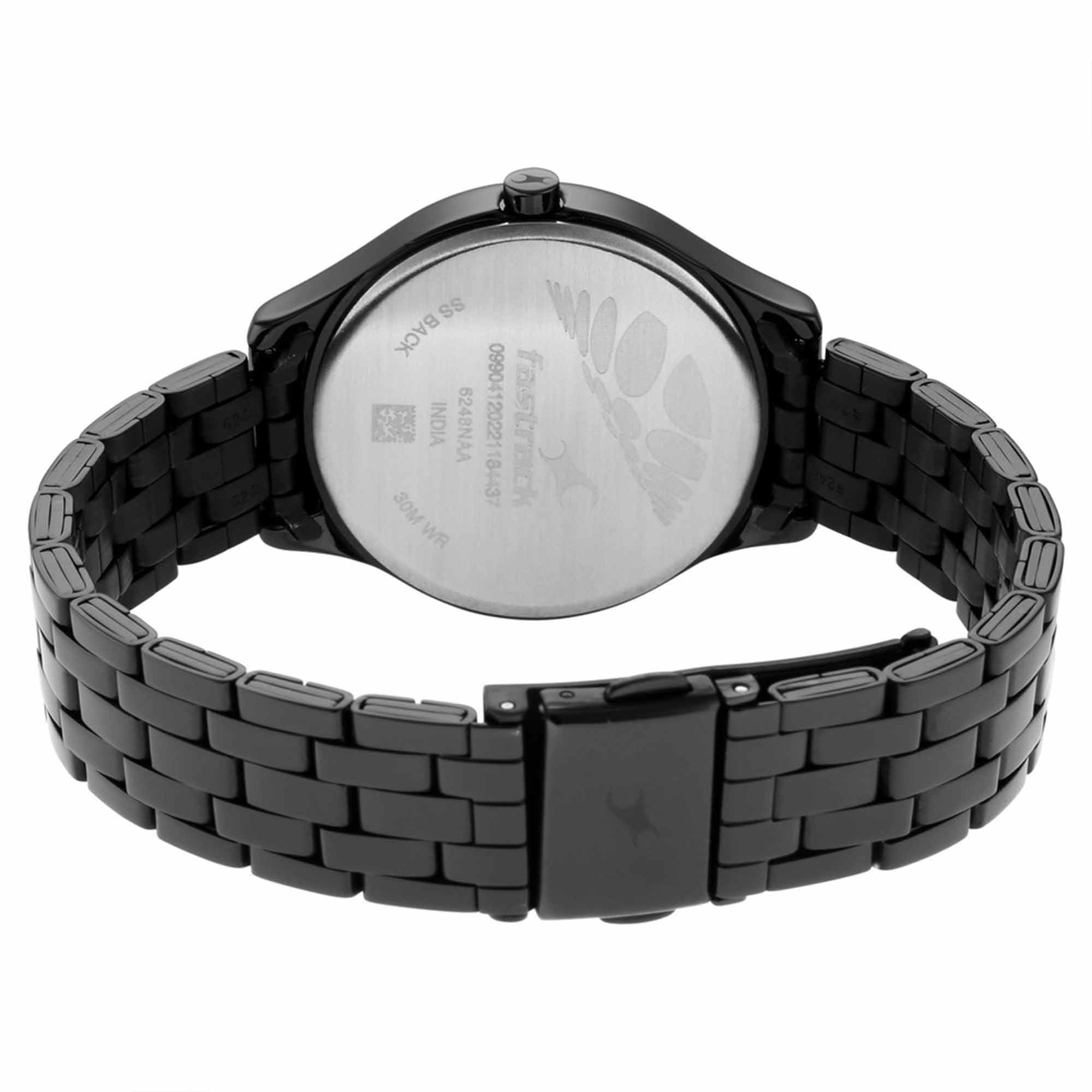 Fastrack Stunners Quartz Analog Black Dial Metal Strap Watch for Girls - Image 4