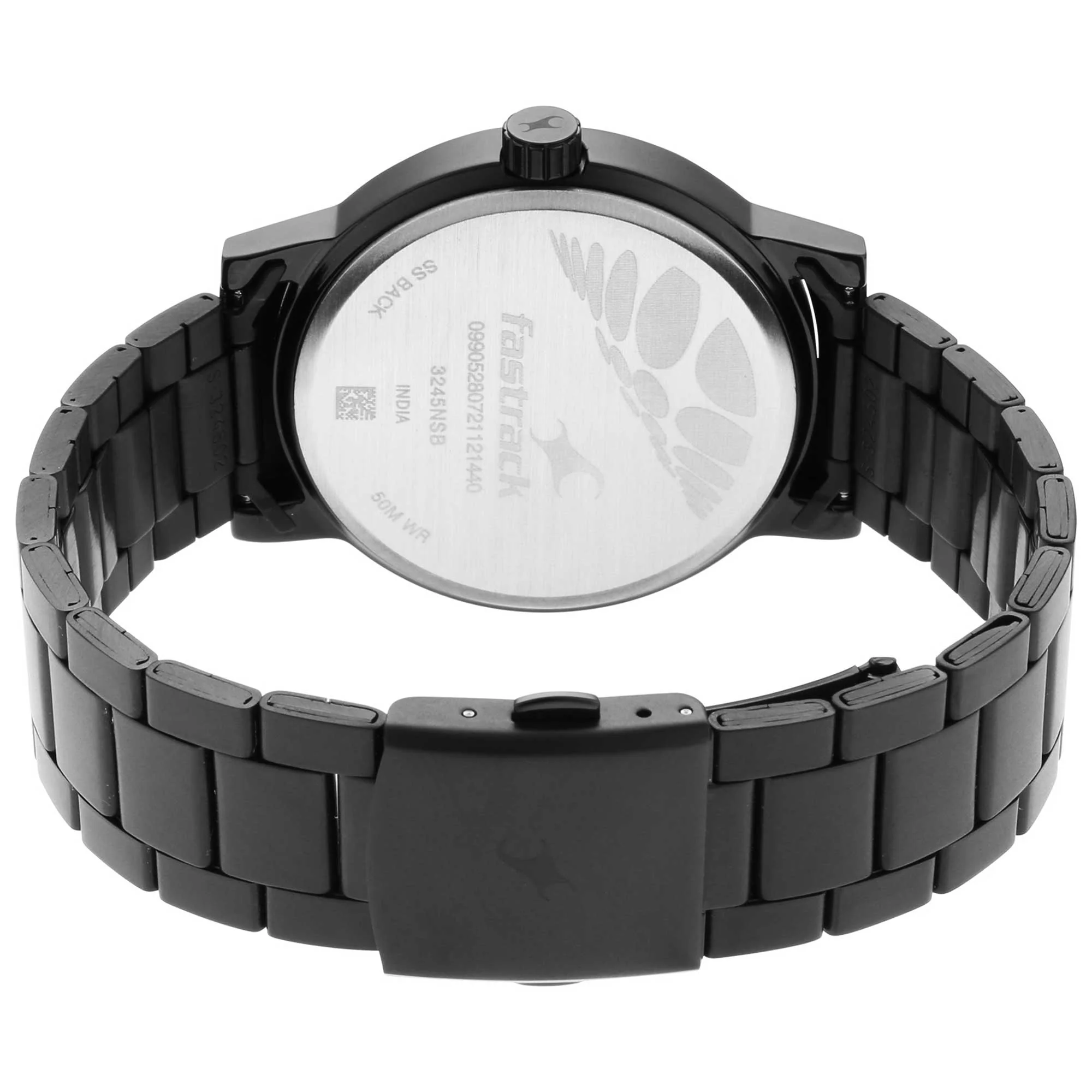 Fastrack Stunners Quartz Analog Black Dial Metal Strap Watch for Guys - Image 4
