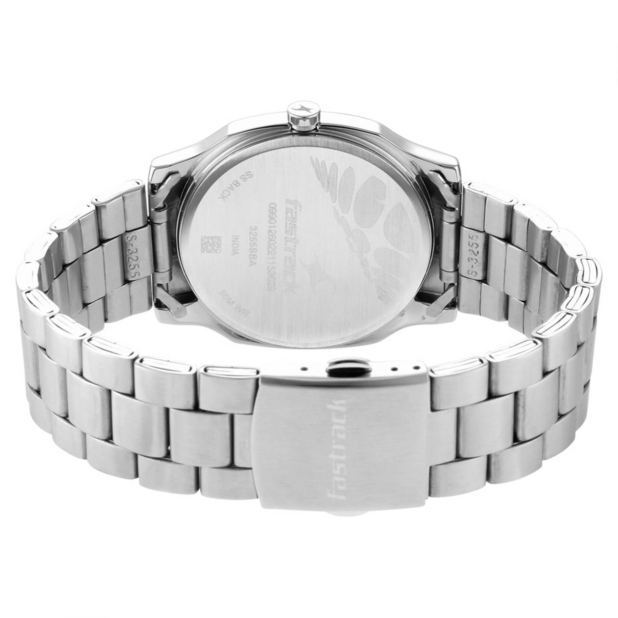 Fastrack Stunners Quartz Analog Blue Dial Metal Strap Watch for Guys - Image 4