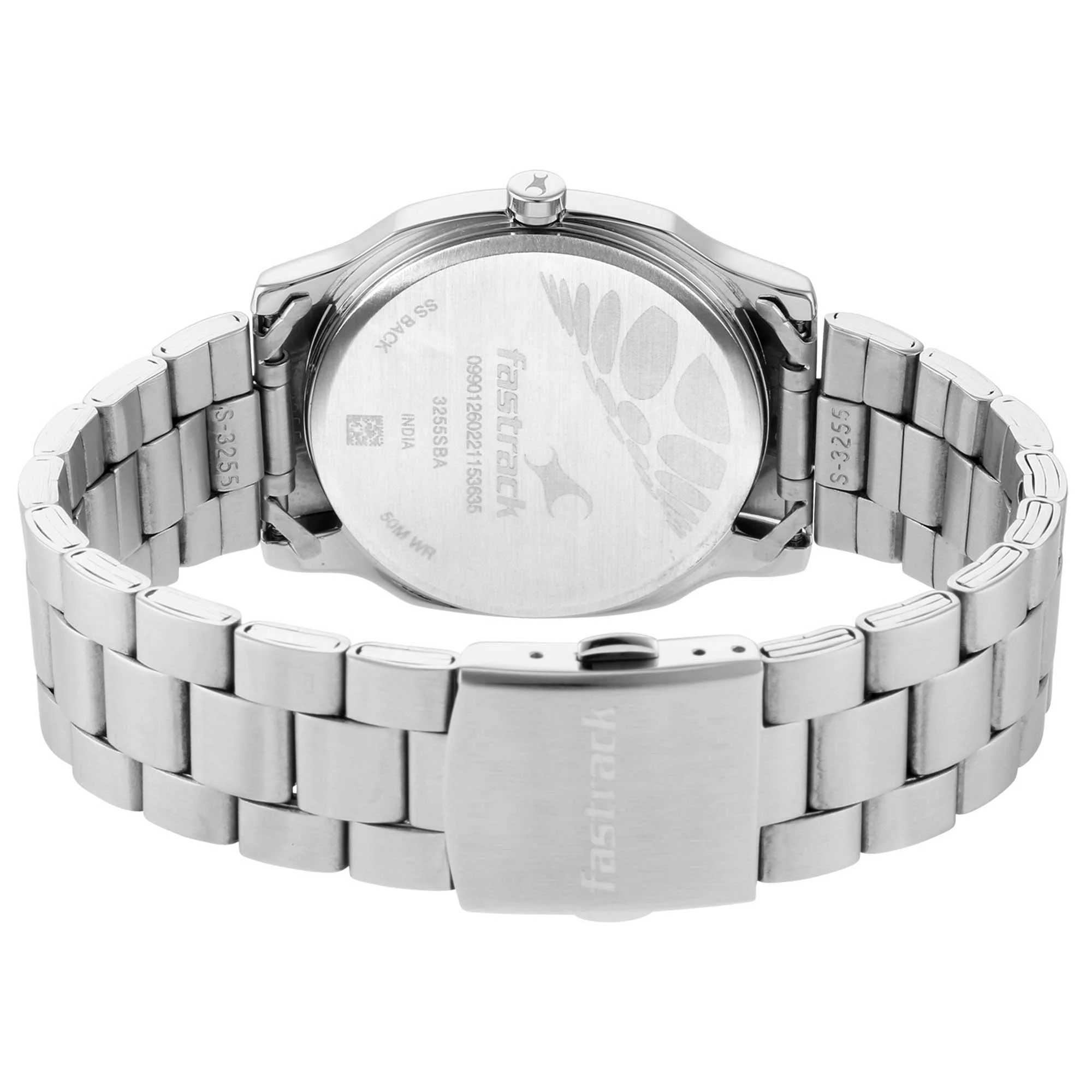 Fastrack Stunners Quartz Analog Green Dial Metal Strap Watch for Guys - Image 4