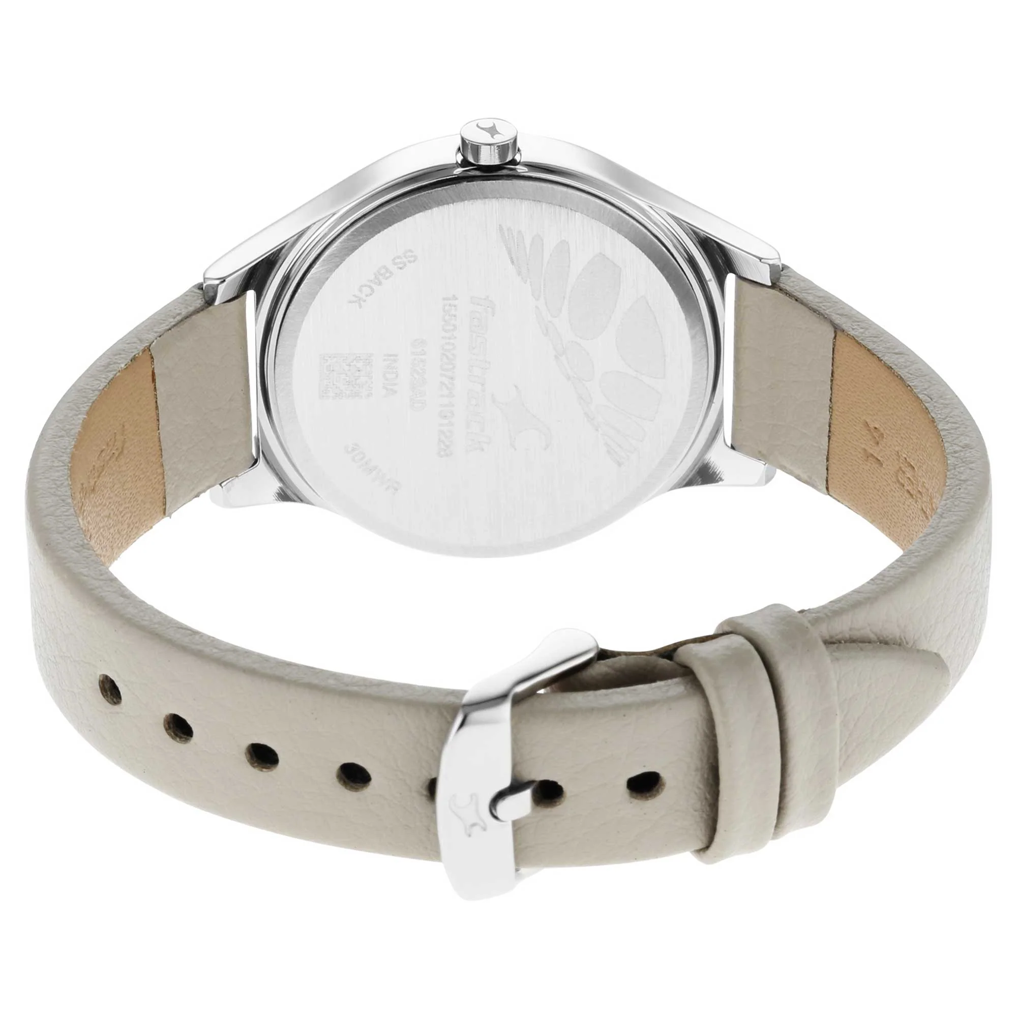 Fastrack Stunners Quartz Analog White Dial Leather Strap Watch for Girls - Image 4