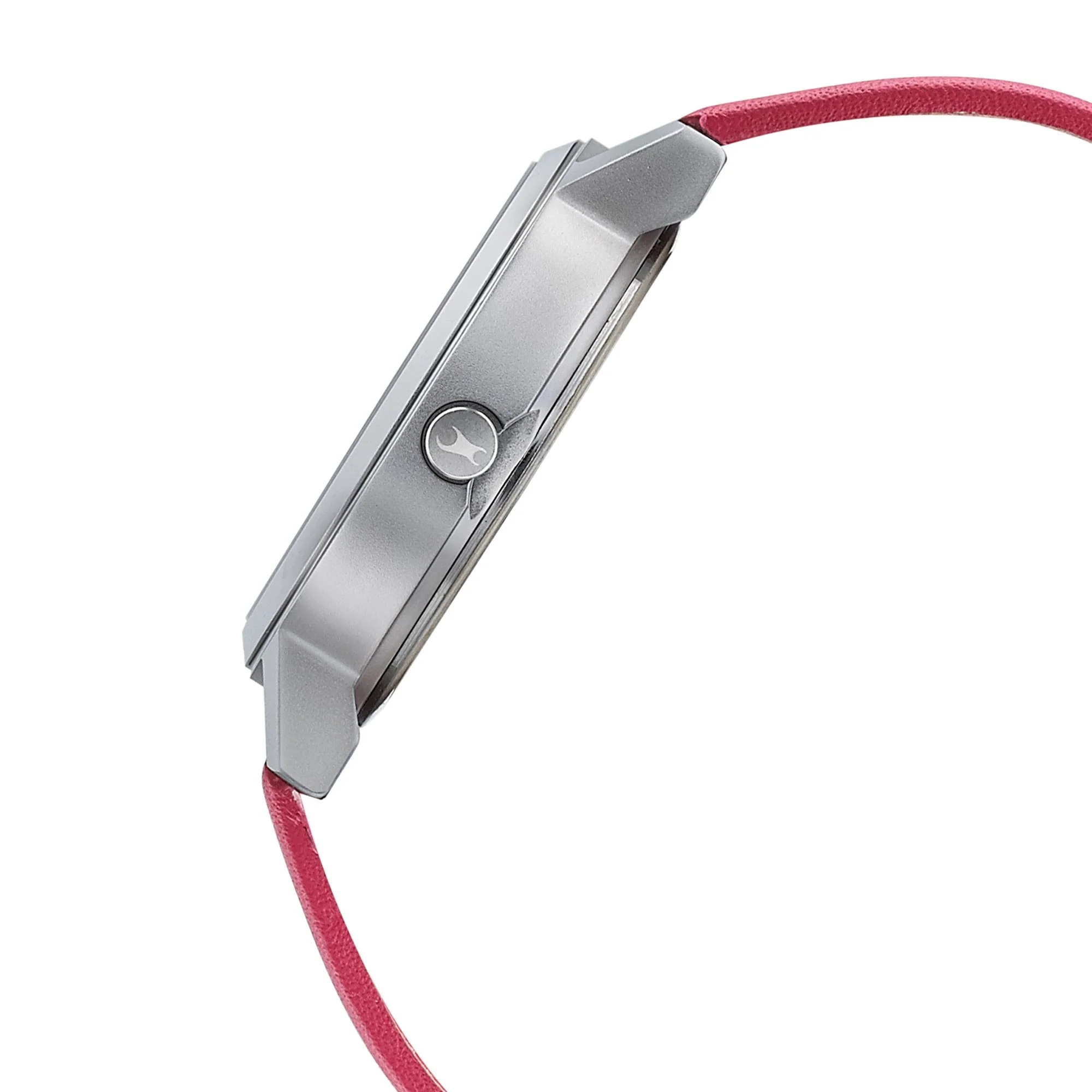 Fastrack Sunburn Quartz Analog Pink Dial Leather Strap Watch for Girls - Image 4