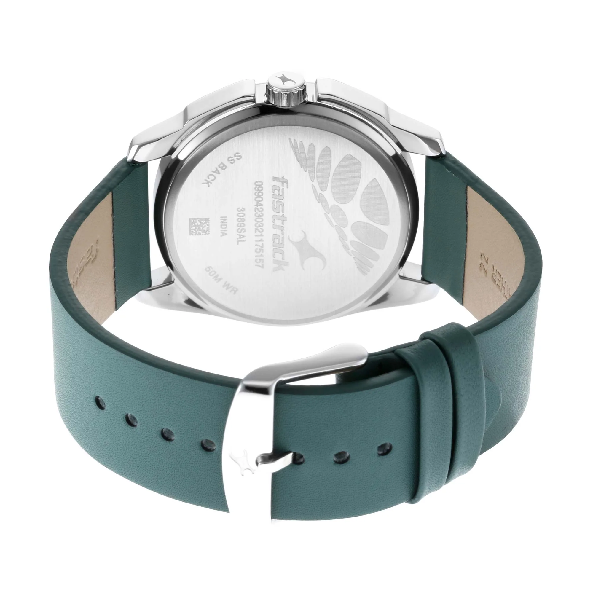 Fastrack Wear Your Look Quartz Analog Black Dial Leather Strap Watch for Guys - Image 4