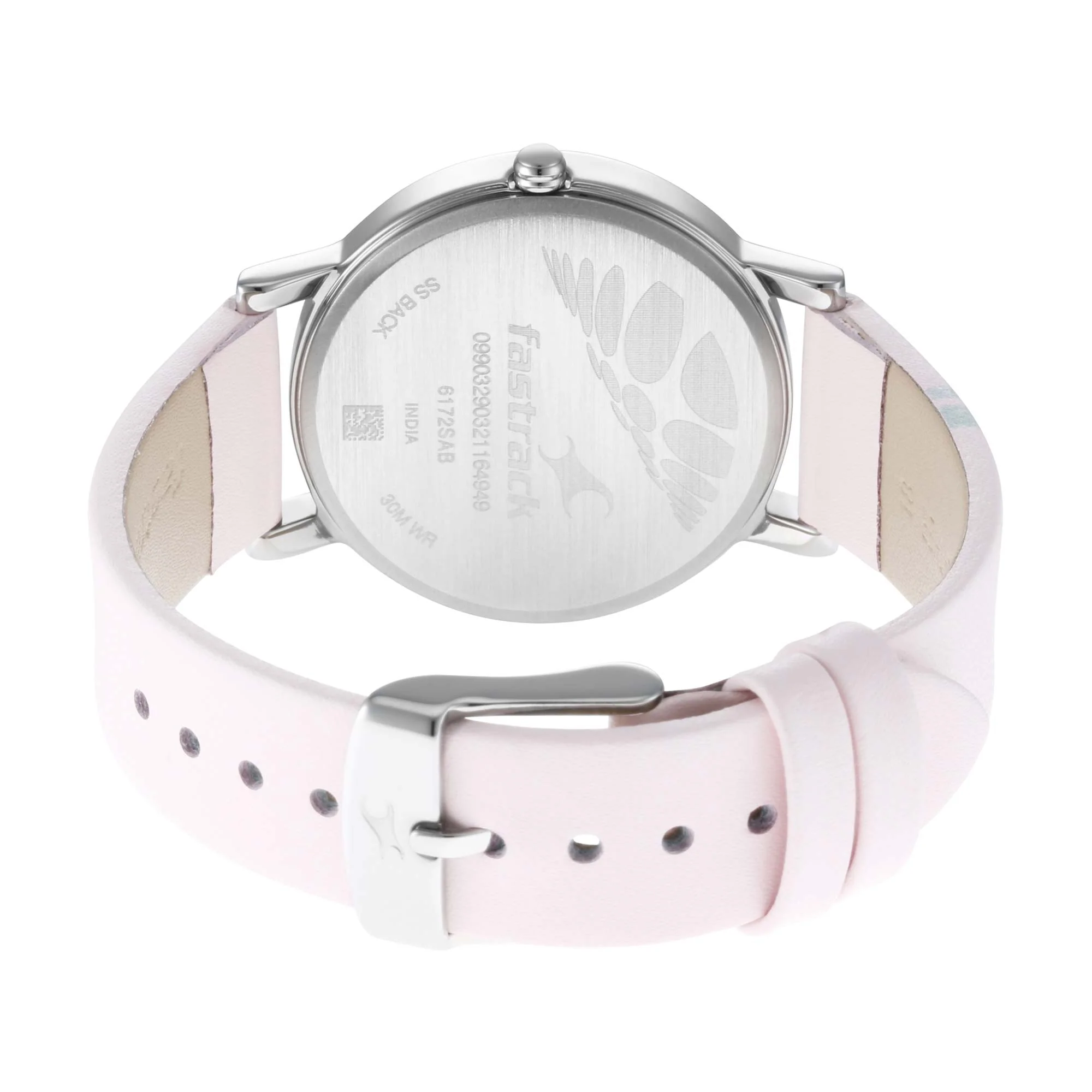 Fastrack Wear Your Look Quartz Analog with Day and Date Pink Dial Leather Strap Watch for Girls - Image 4