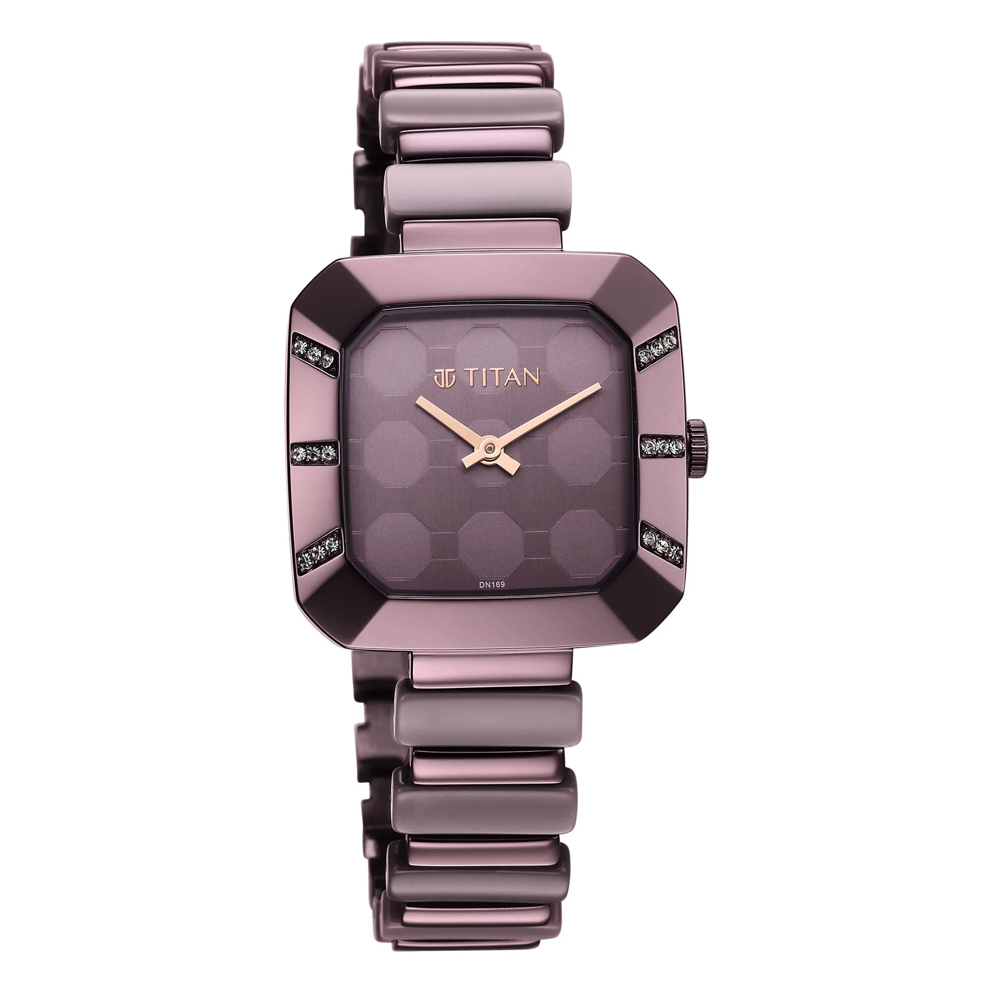 Glitz Purple Dial Metal & Plastic Strap Watch for Women - Image 2