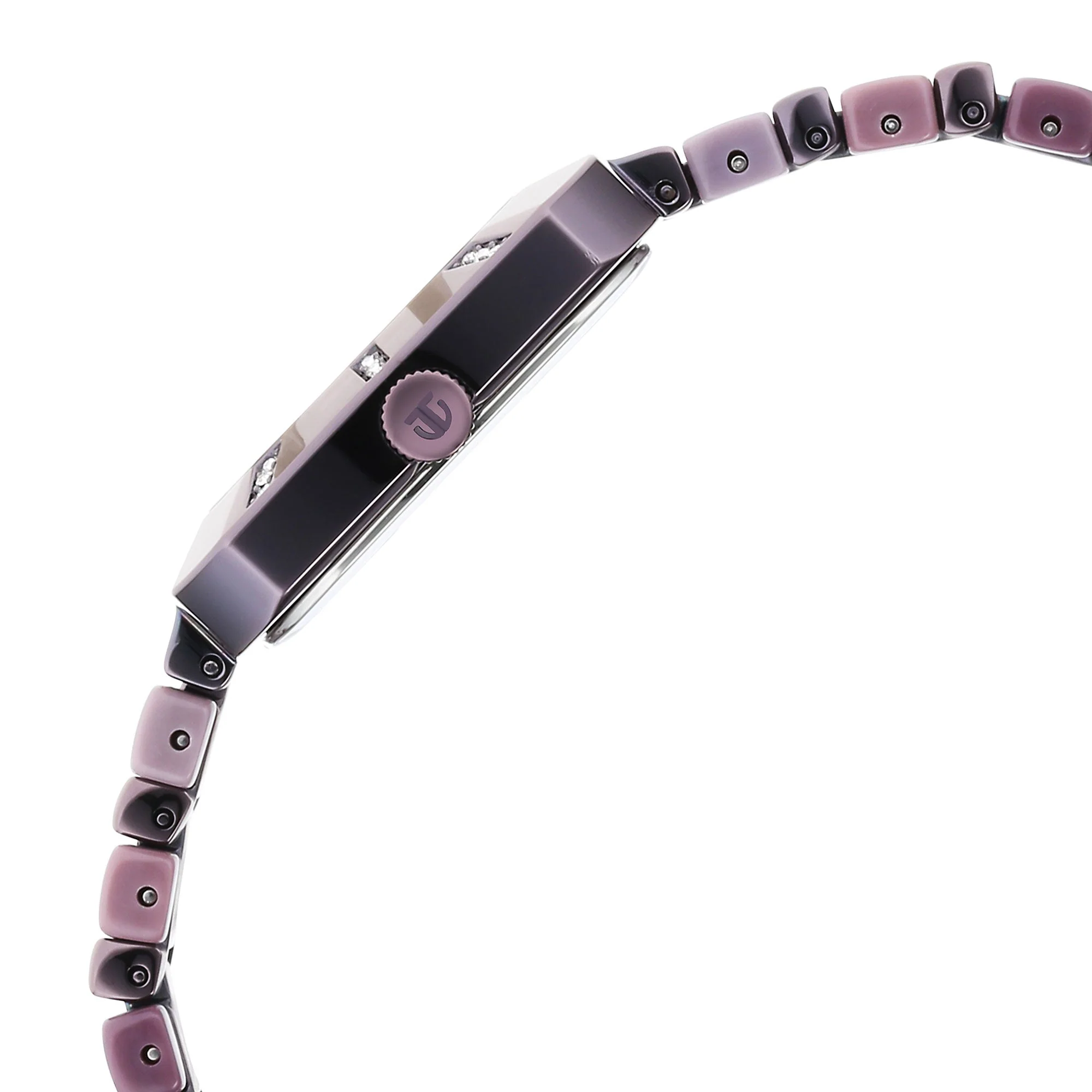Glitz Purple Dial Metal & Plastic Strap Watch for Women - Image 4