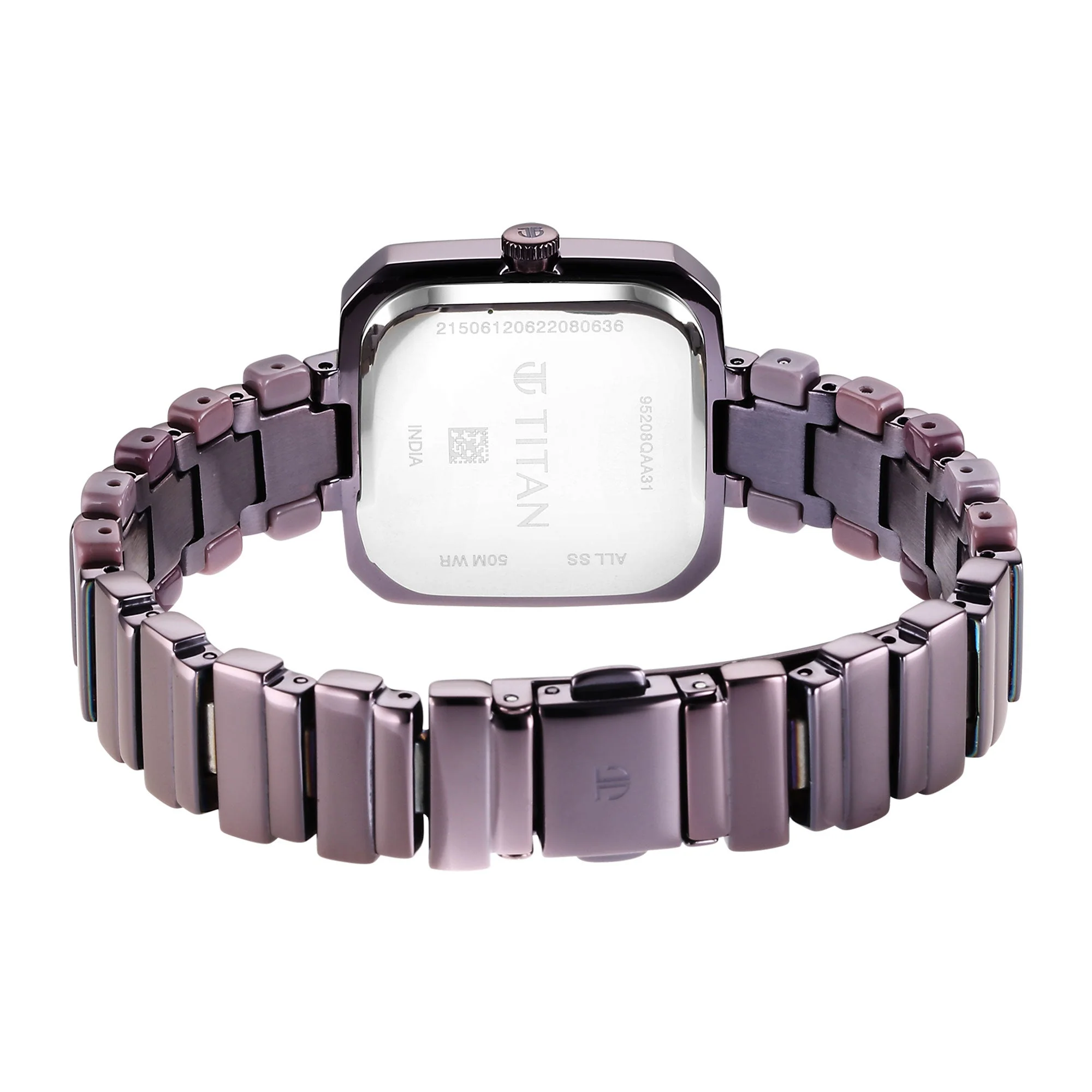 Glitz Purple Dial Metal & Plastic Strap Watch for Women - Image 5