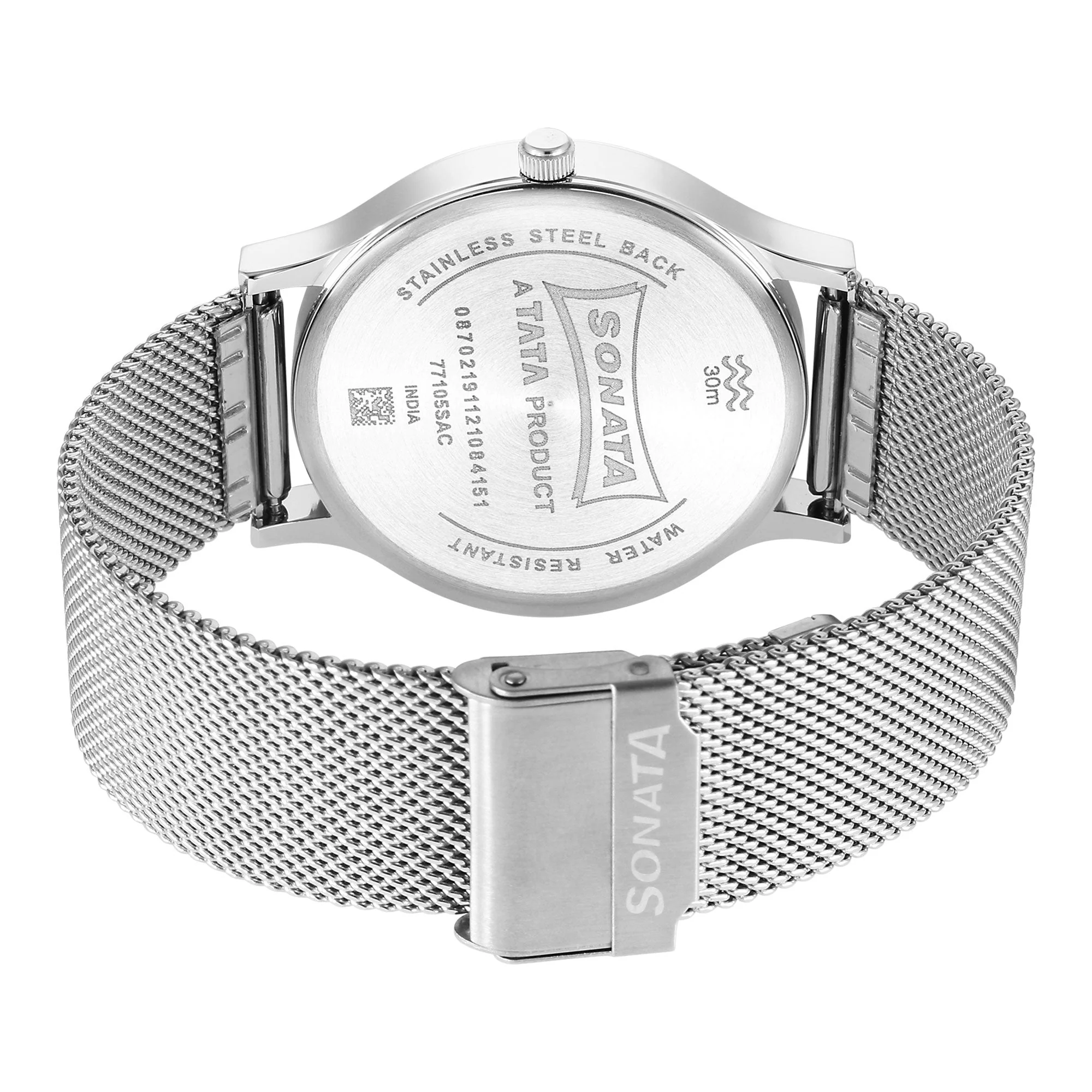 Knot Brown Dial Stainless Steel Strap Watch for Men - Image 4