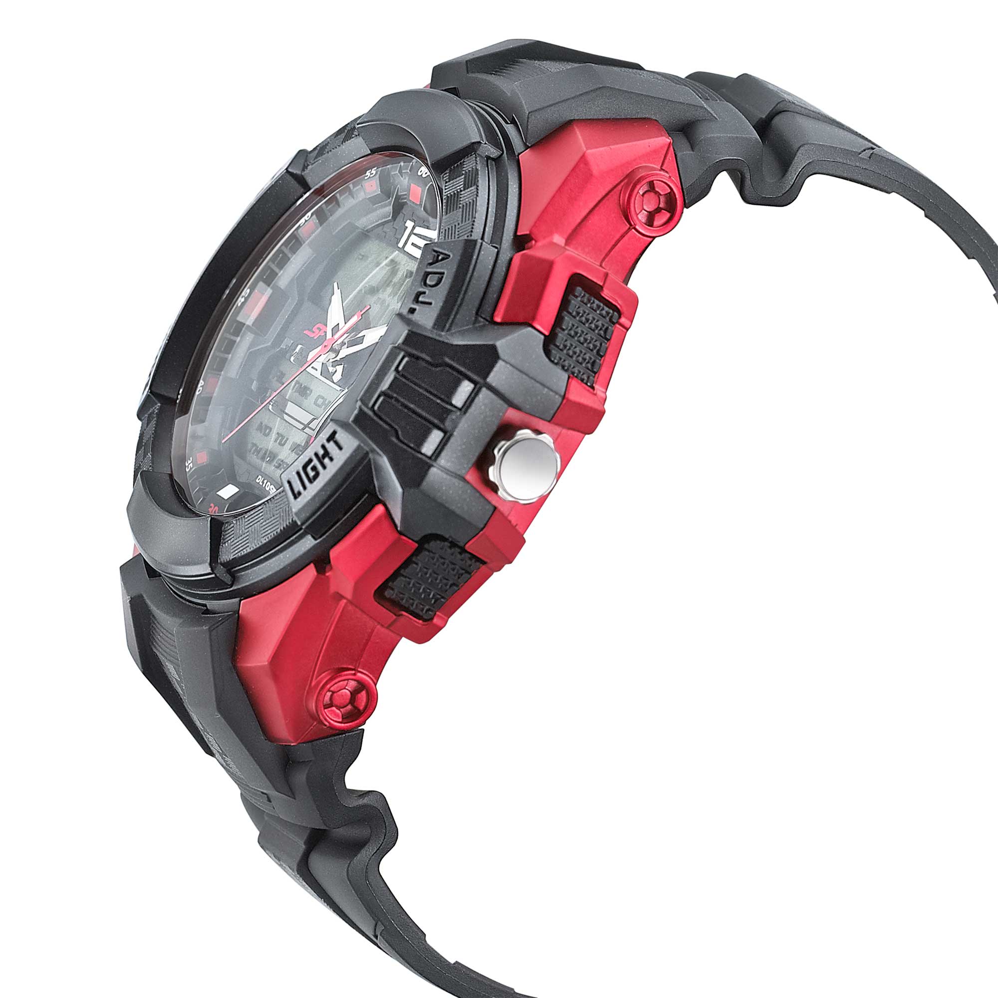 SF Quartz Digital Analog Digital Black Dial PU Strap Watch for Men - Image 3