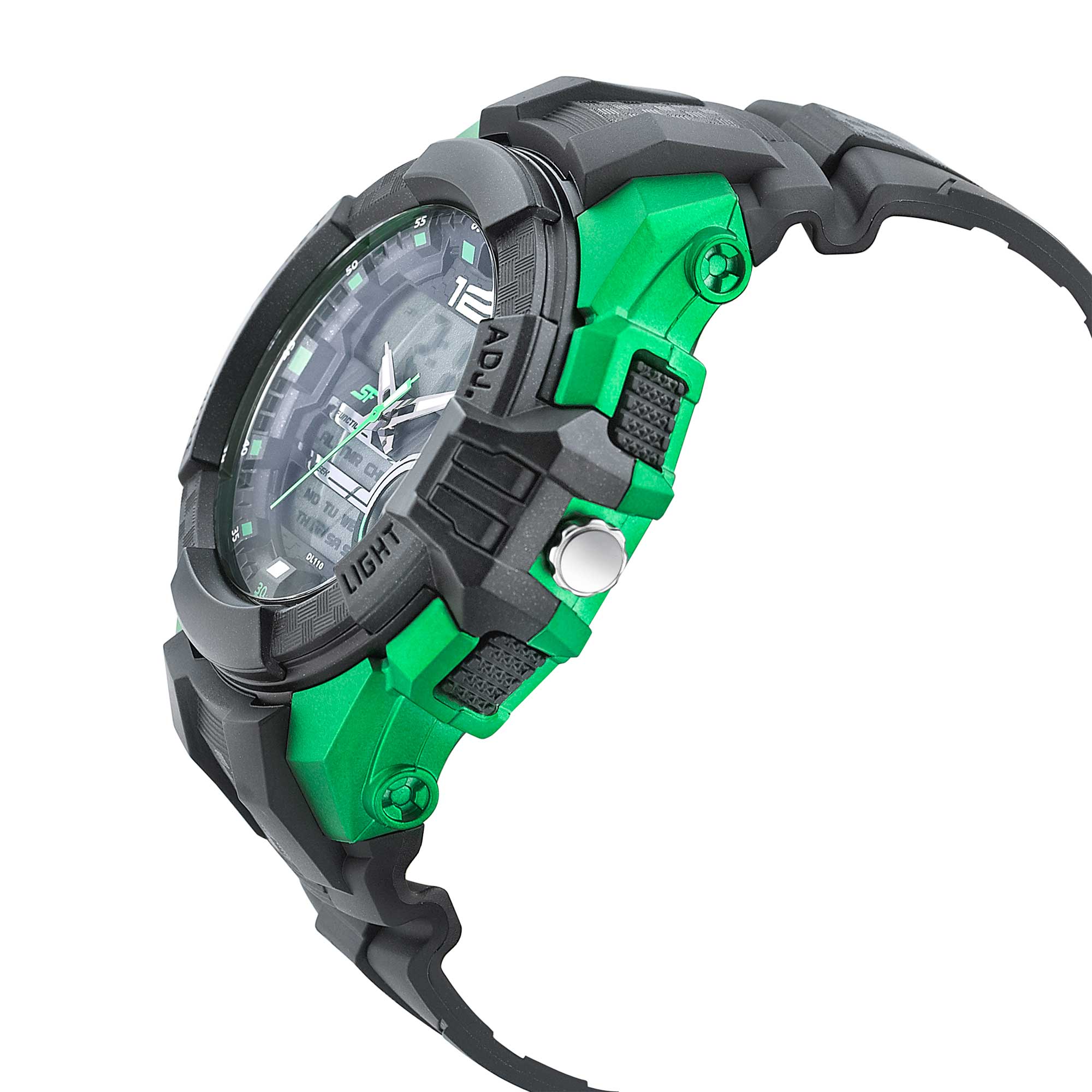SF Quartz Digital Analog Digital Black Dial PU Strap Watch for Men - Image 3