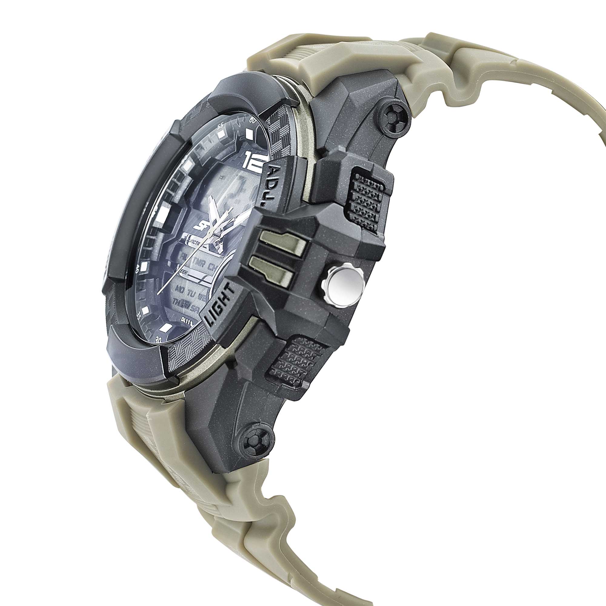 SF Quartz Digital Analog Digital Black Dial PU Strap Watch for Men - Image 3