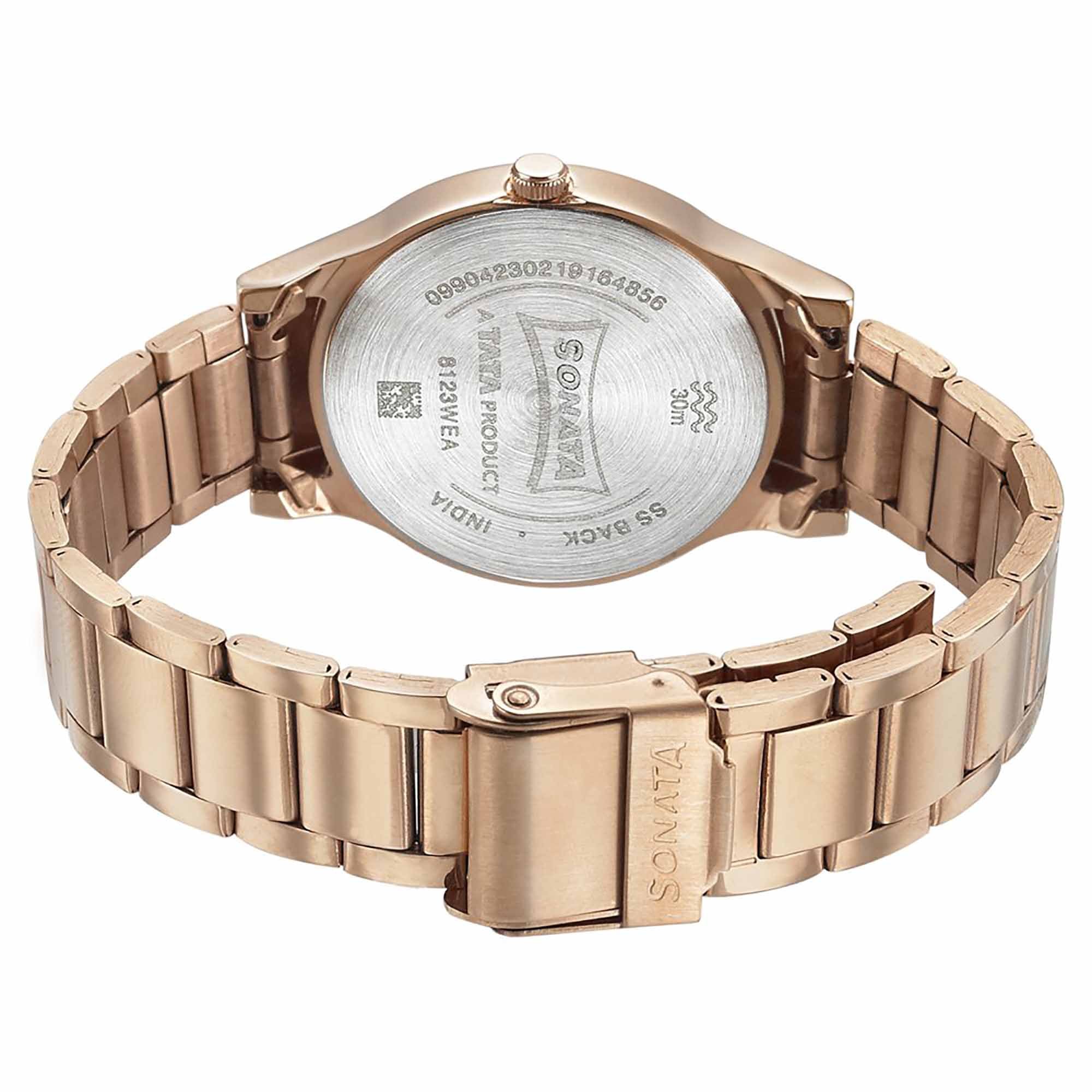 Sonata Blush It Up Rose Gold Dial Women Watch With Stainless Steel Strap - Image 4
