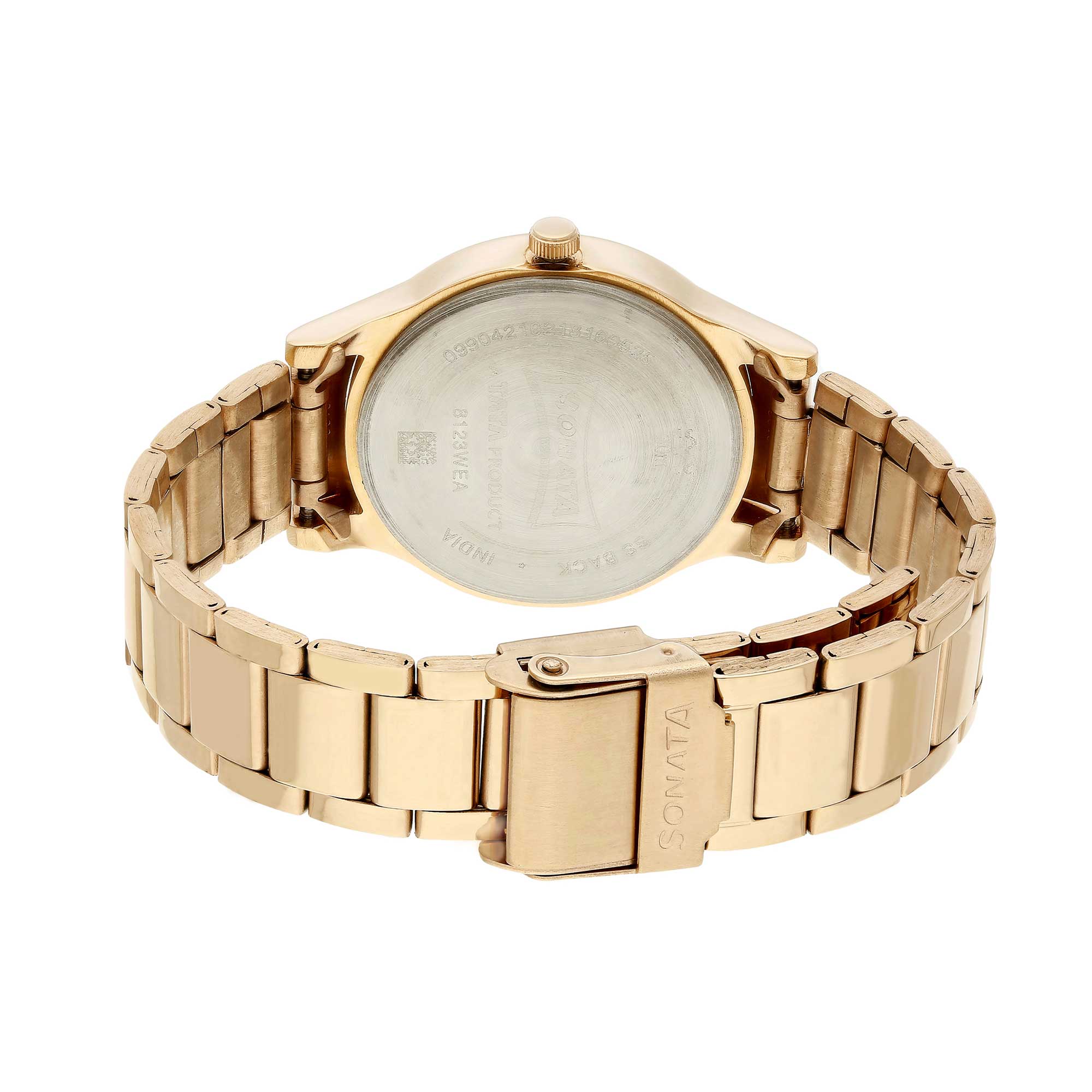 Sonata Blush Pink Dial Women Watch With Stainless Steel Strap - Image 4