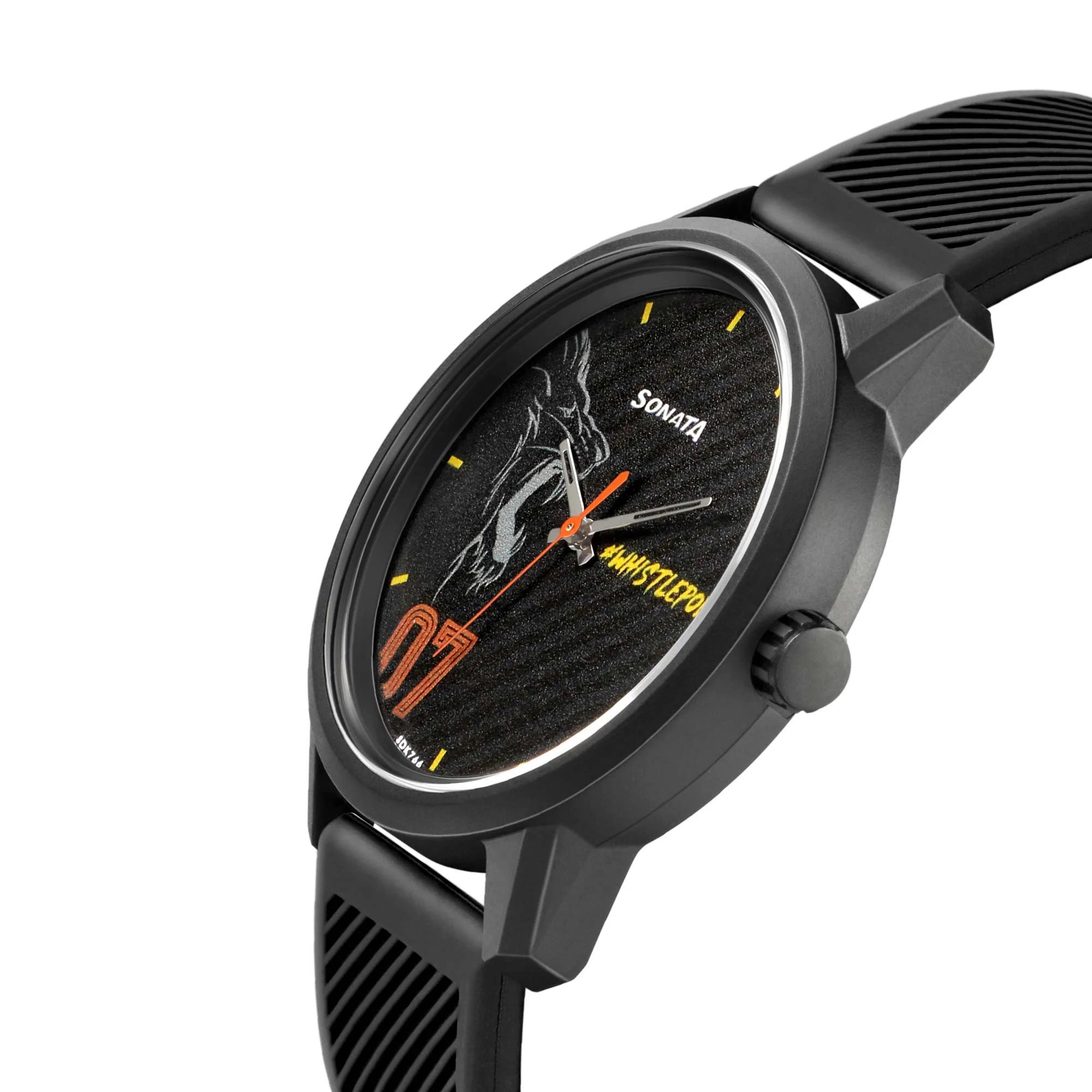 Sonata Csk Quartz Analog Black Dial TPU Strap Unisex Watch - Image 3