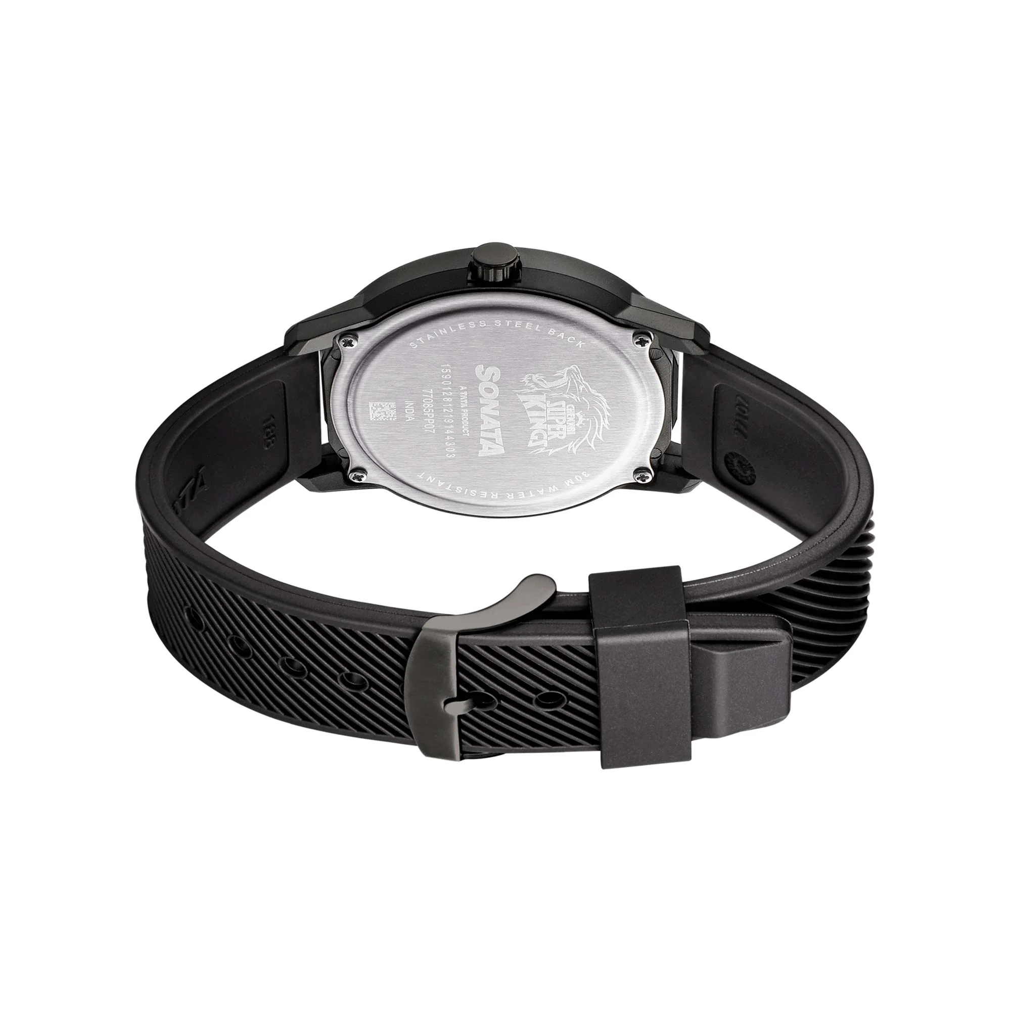 Sonata Csk Quartz Analog Black Dial TPU Strap Unisex Watch - Image 4