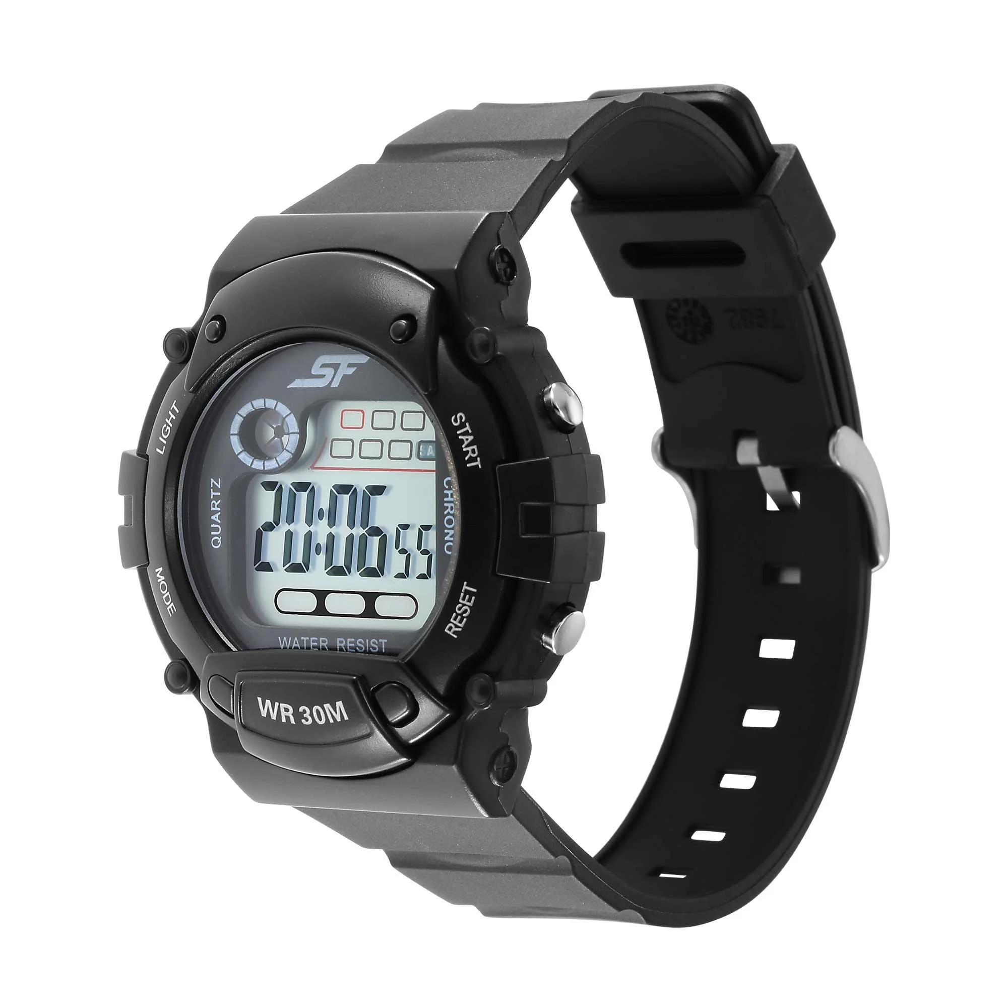 Sonata Digital Dial Black Plastic Strap Watch for Men - Image 2