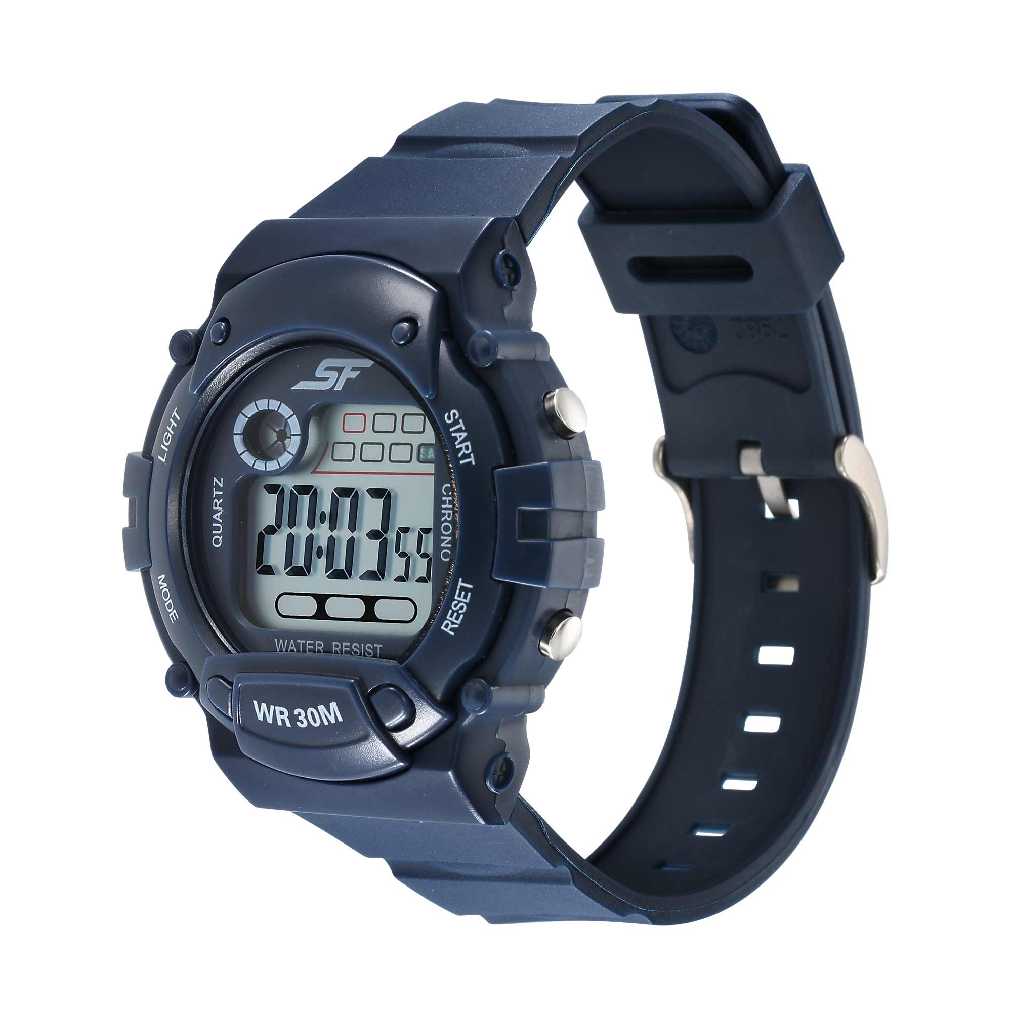 Sonata Digital Dial Grey Plastic Strap Watch for Men - Image 2