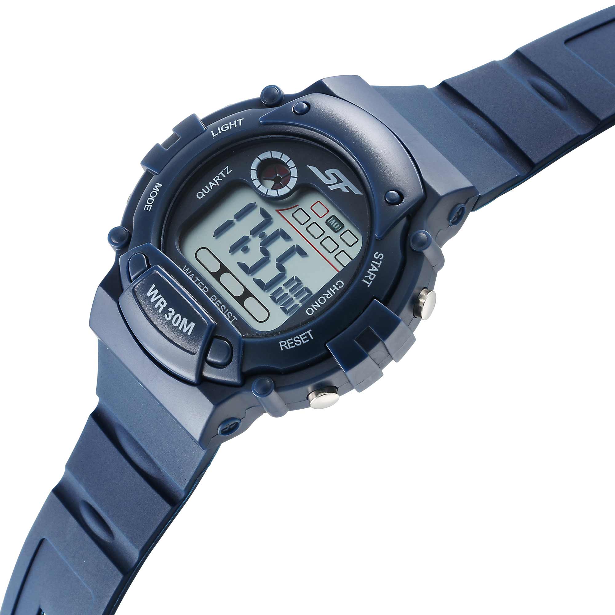 Sonata Digital Dial Grey Plastic Strap Watch for Men - Image 3