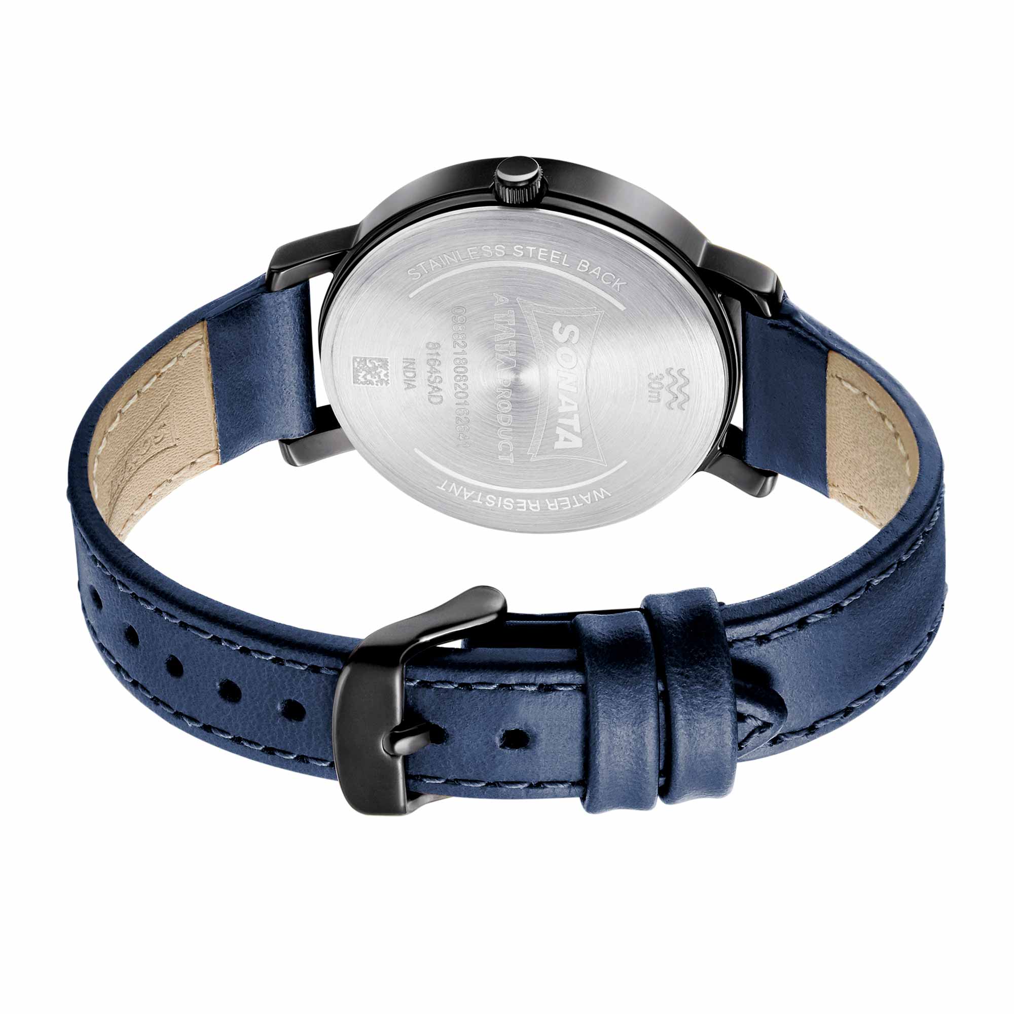Sonata Multifunctions Blue Dial Women Watch With Leather Strap - Image 4